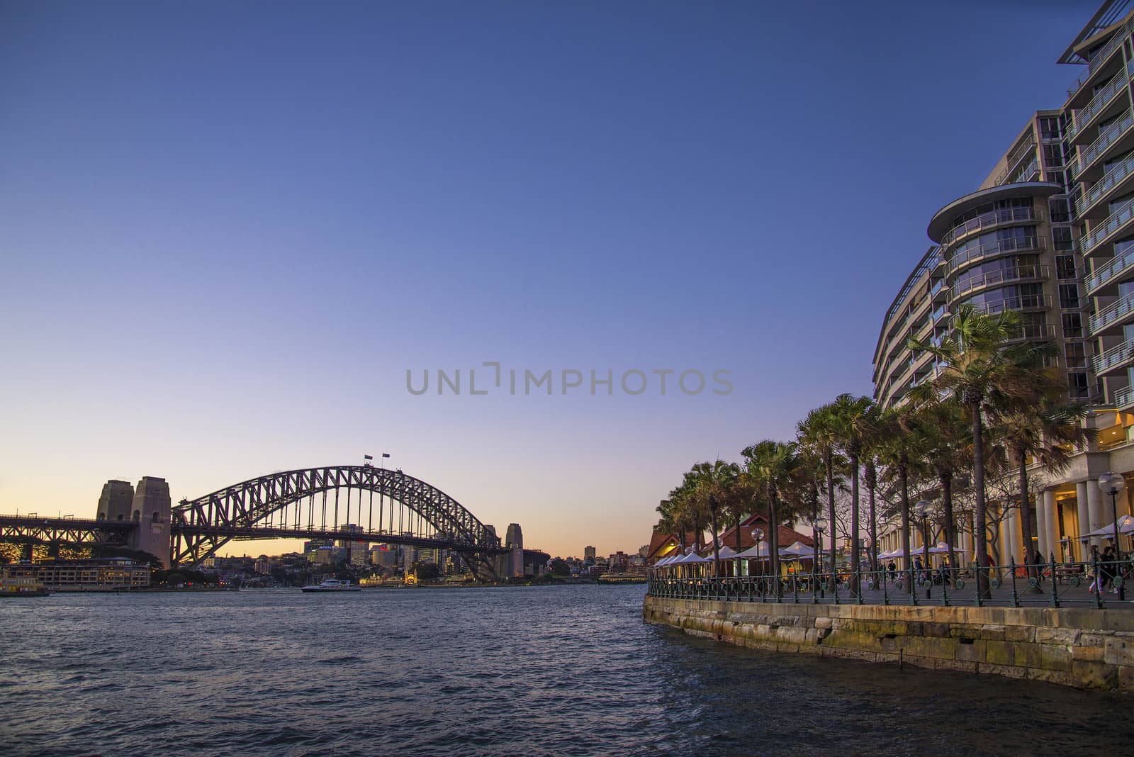 sydney harbour in australia by night by jackmalipan