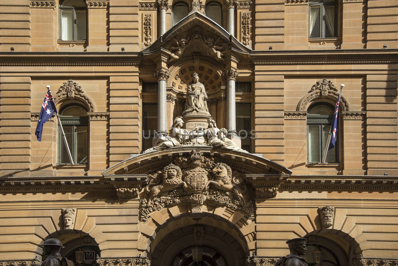 statue of queen victoria at town hall of sydney australia by jackmalipan