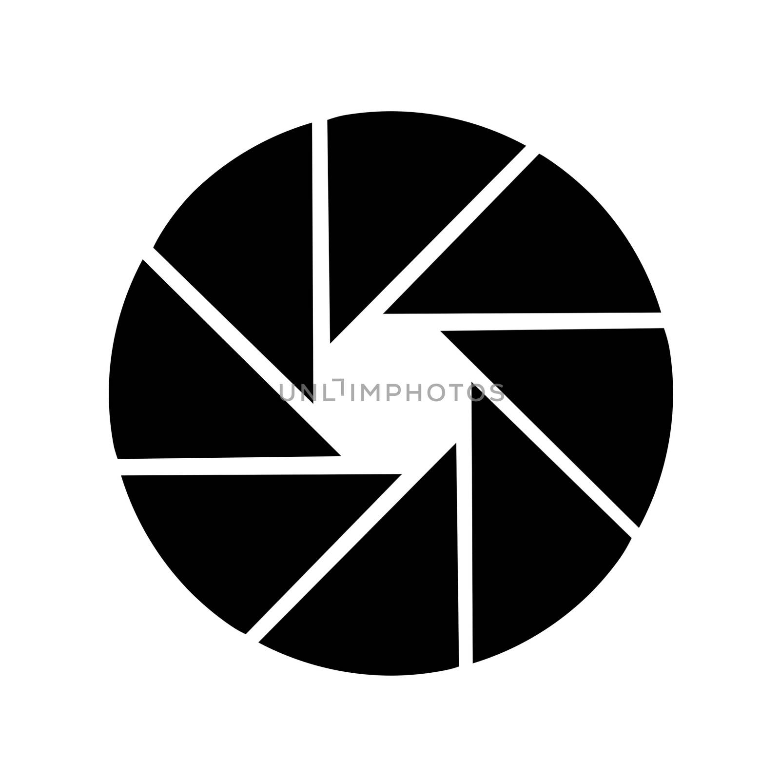 Shutter logo for photo studio isolated on white background