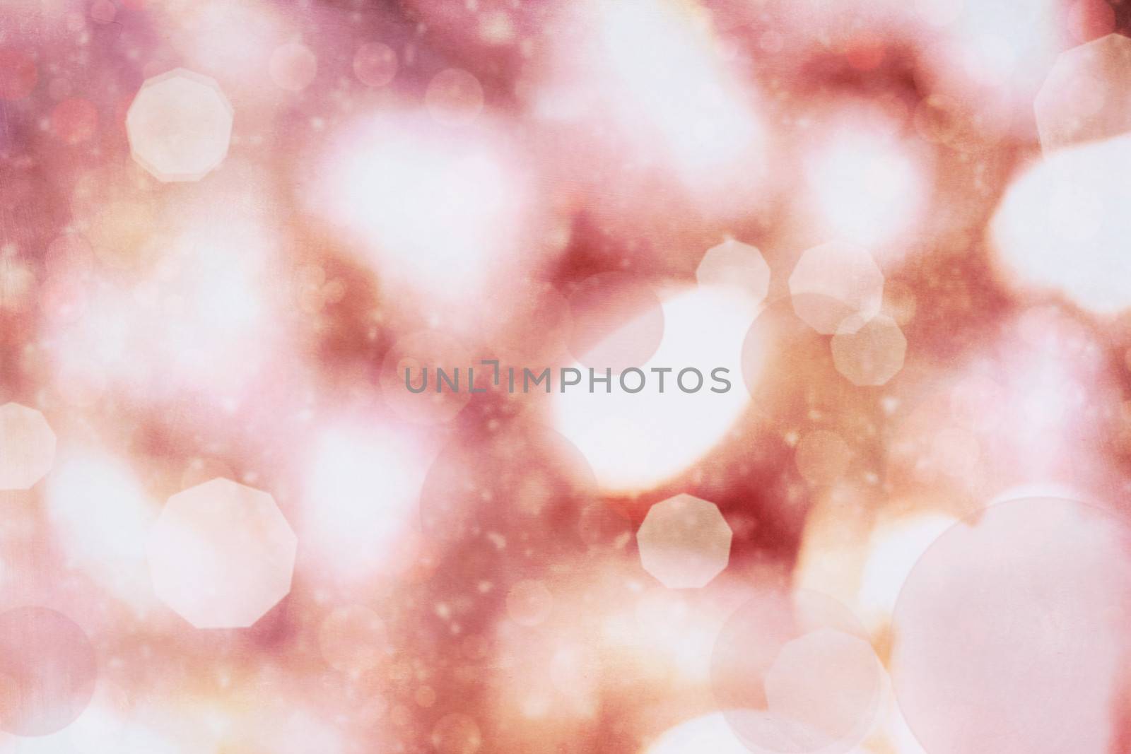 Abstract retro textured background of red holiday lights. 