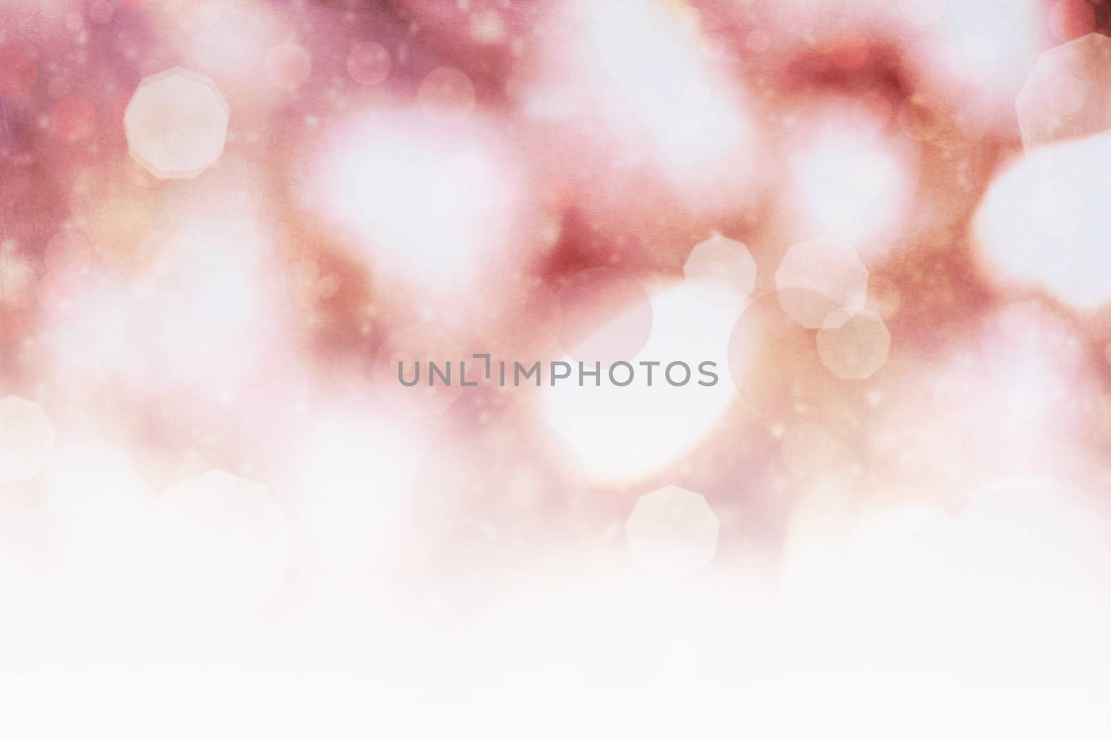 Abstract retro textured background of red holiday lights with copy space. 