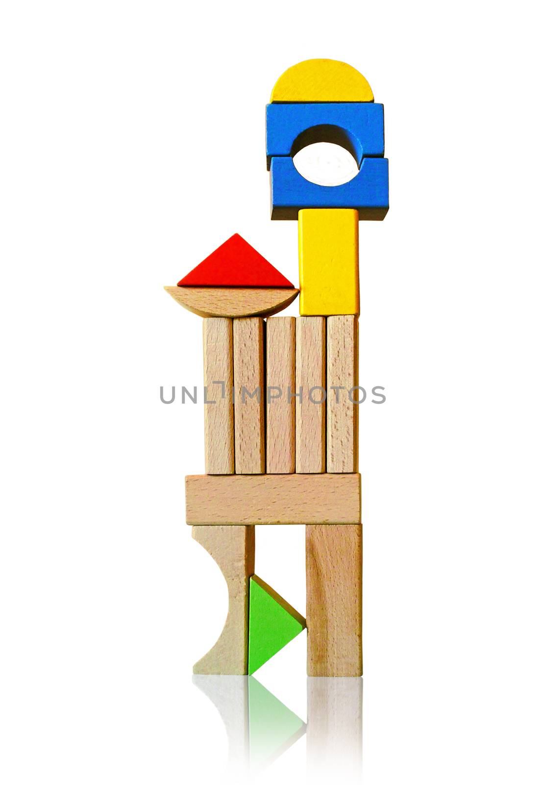 Wooden blocks for play