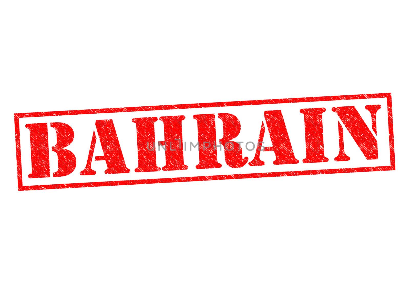 BAHRAIN Rubber Stamp over a white background.