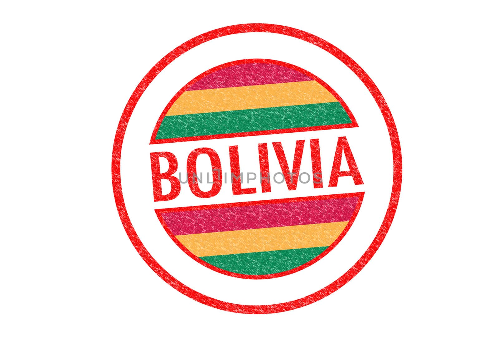 Passport-style BOLIVIA rubber stamp over a white background.