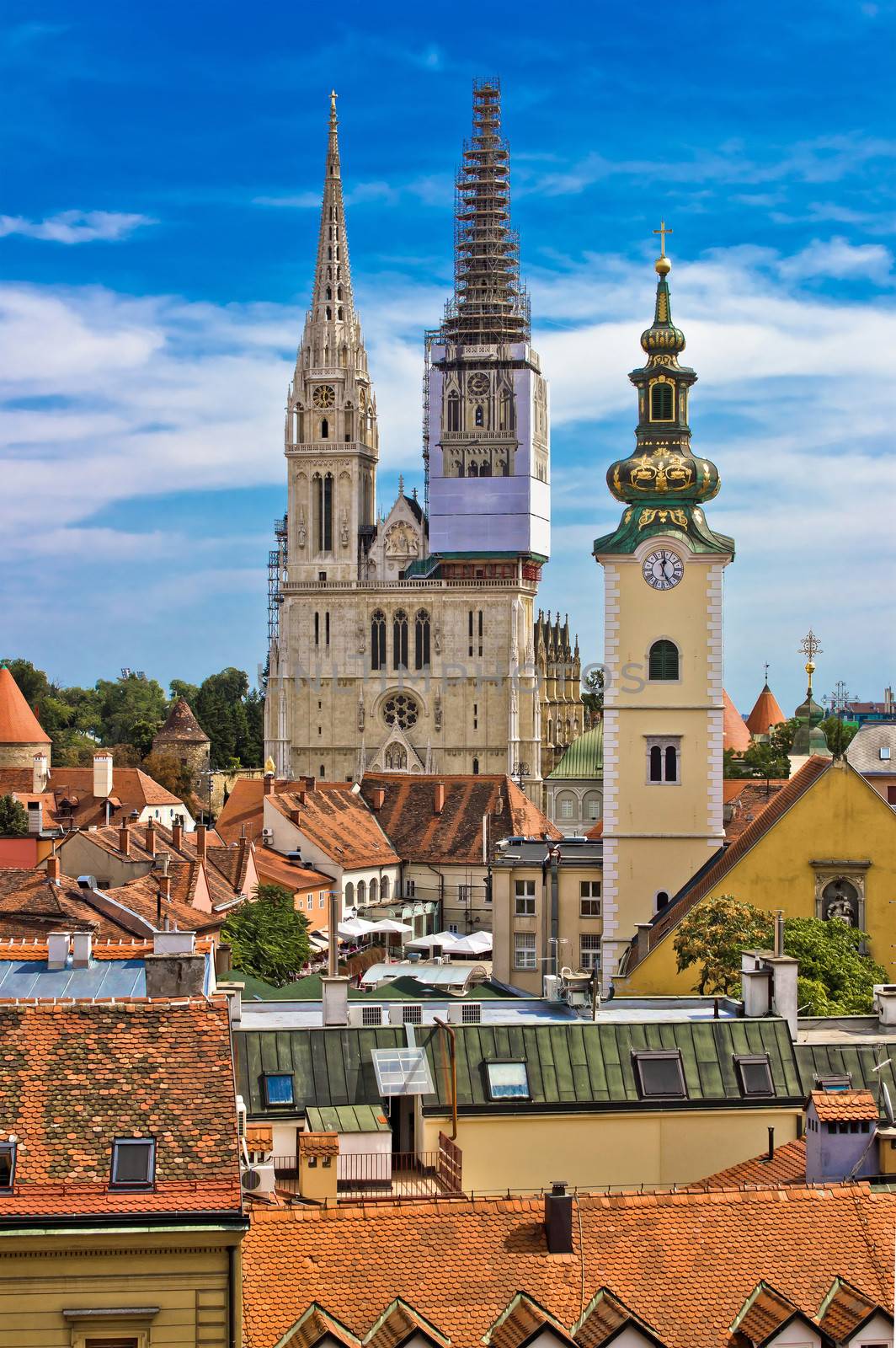 Church towers of Zagreb, Croatia by xbrchx