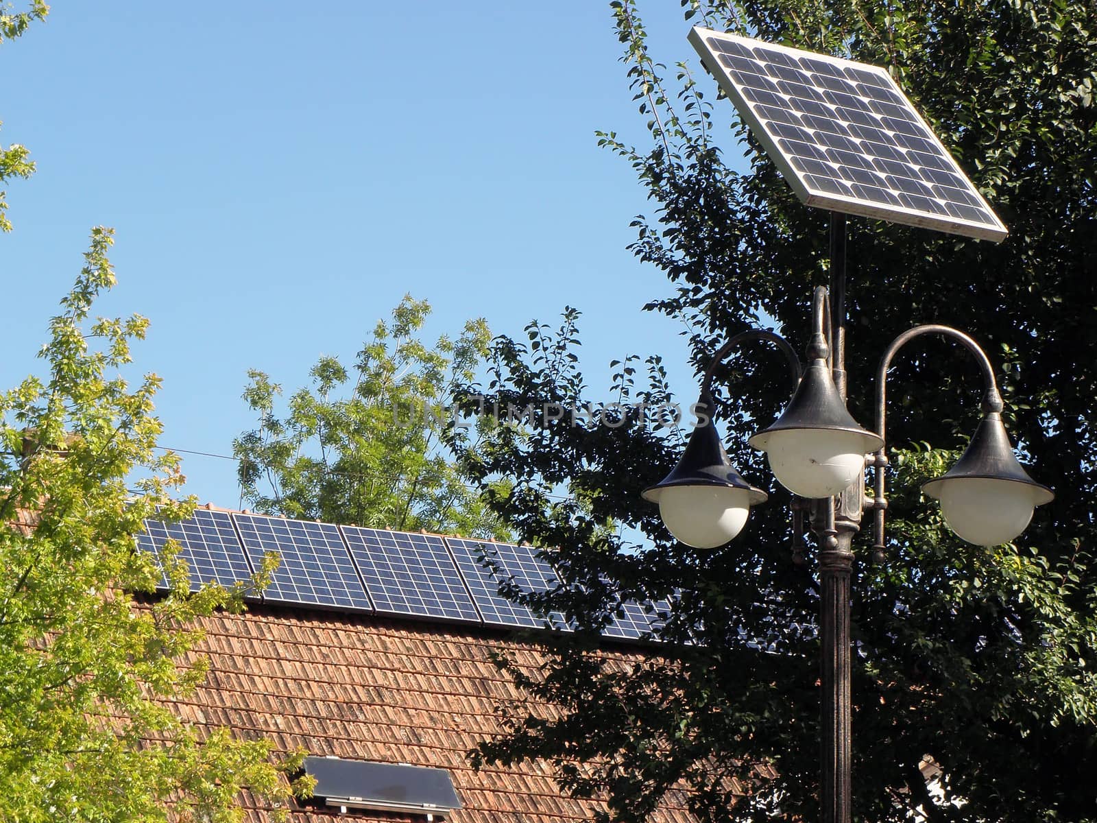 Solar panels in the near future source of energy.