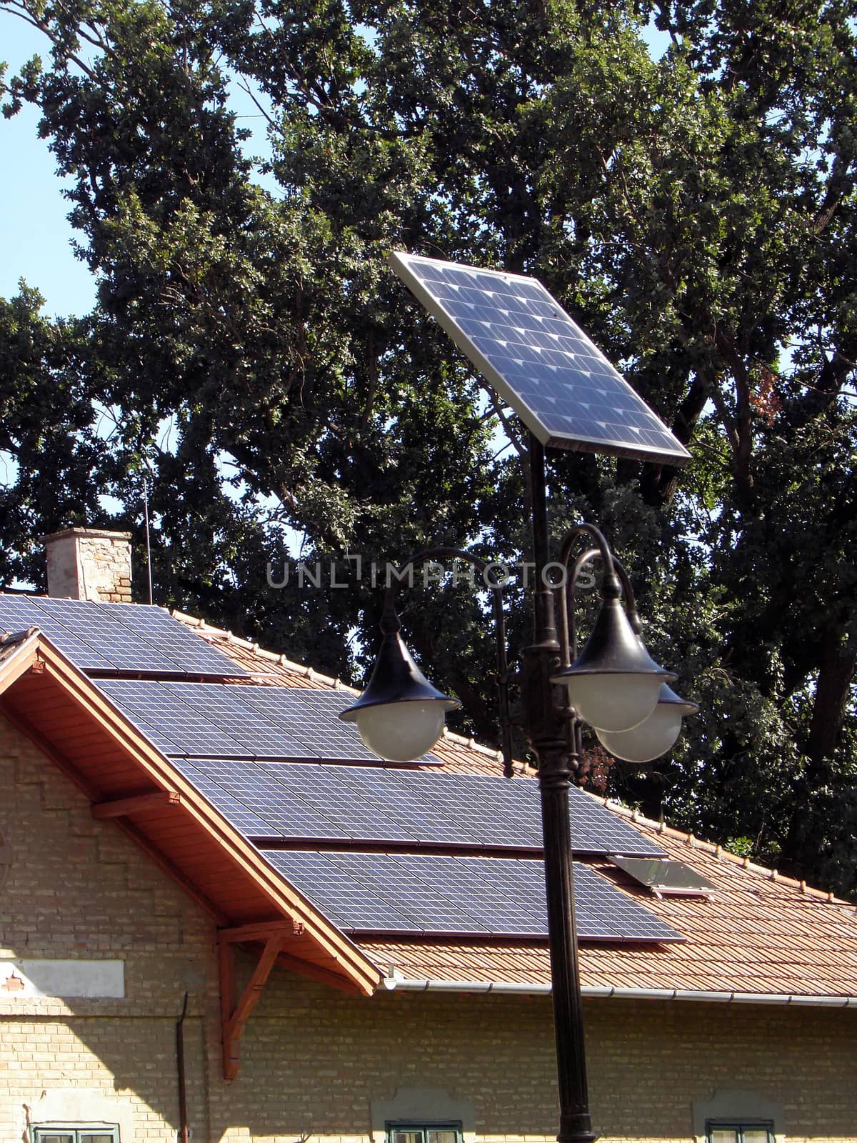 Solar panels in the near future source of energy.