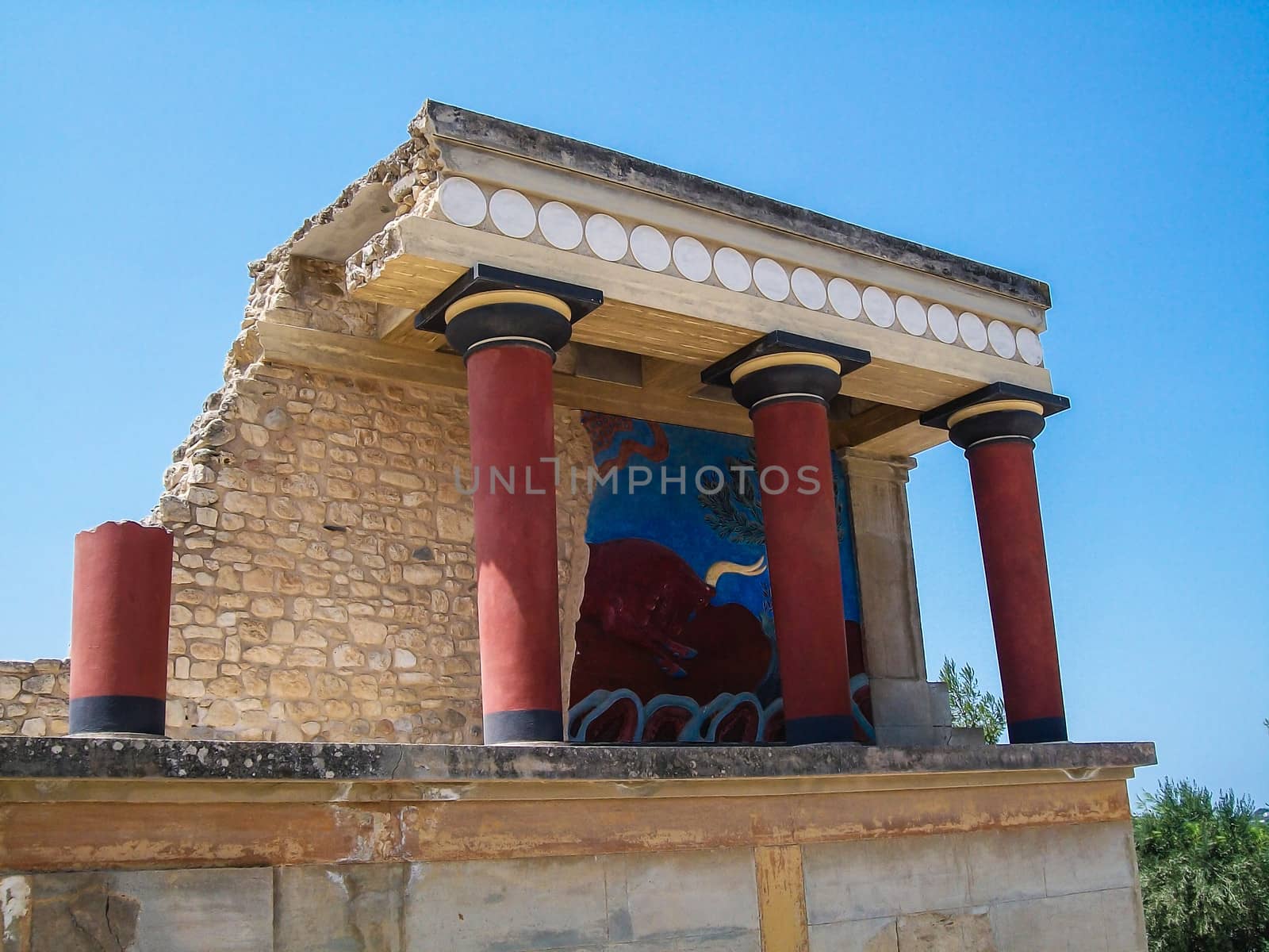 Knossos palace at Crete, Greece by ankarb