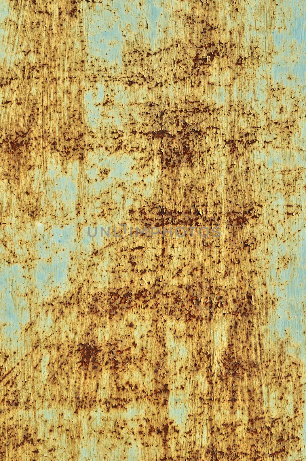 Rusty green colored metal background by wander