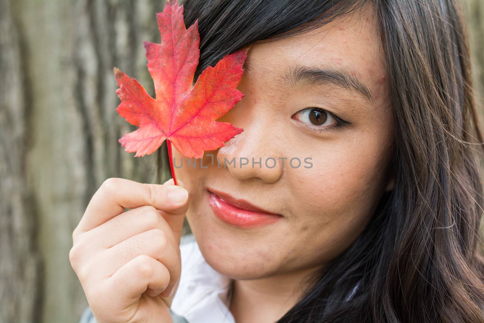 Portrait of girl during autumn by IVYPHOTOS