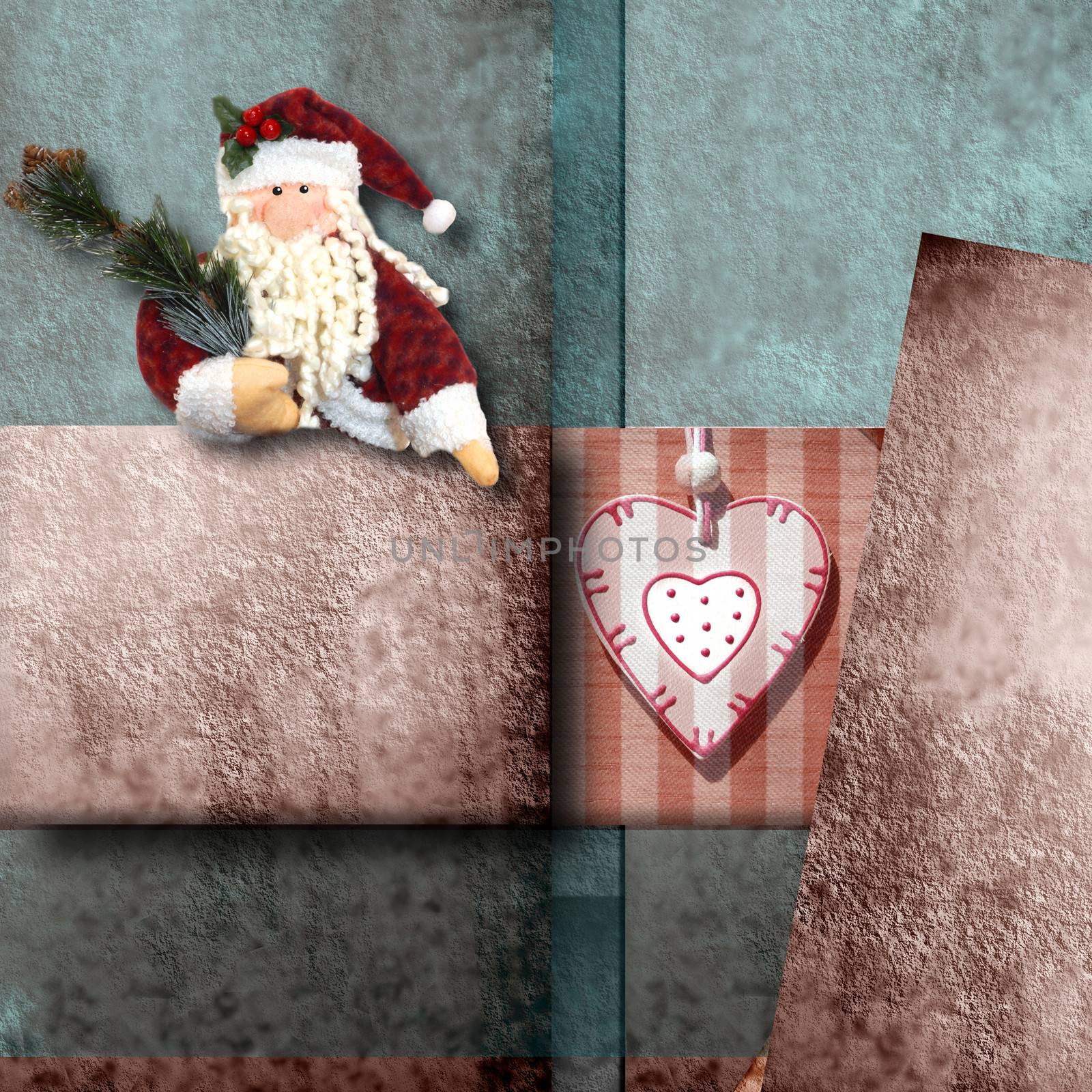Santa Claus greeting Christmas card by Carche