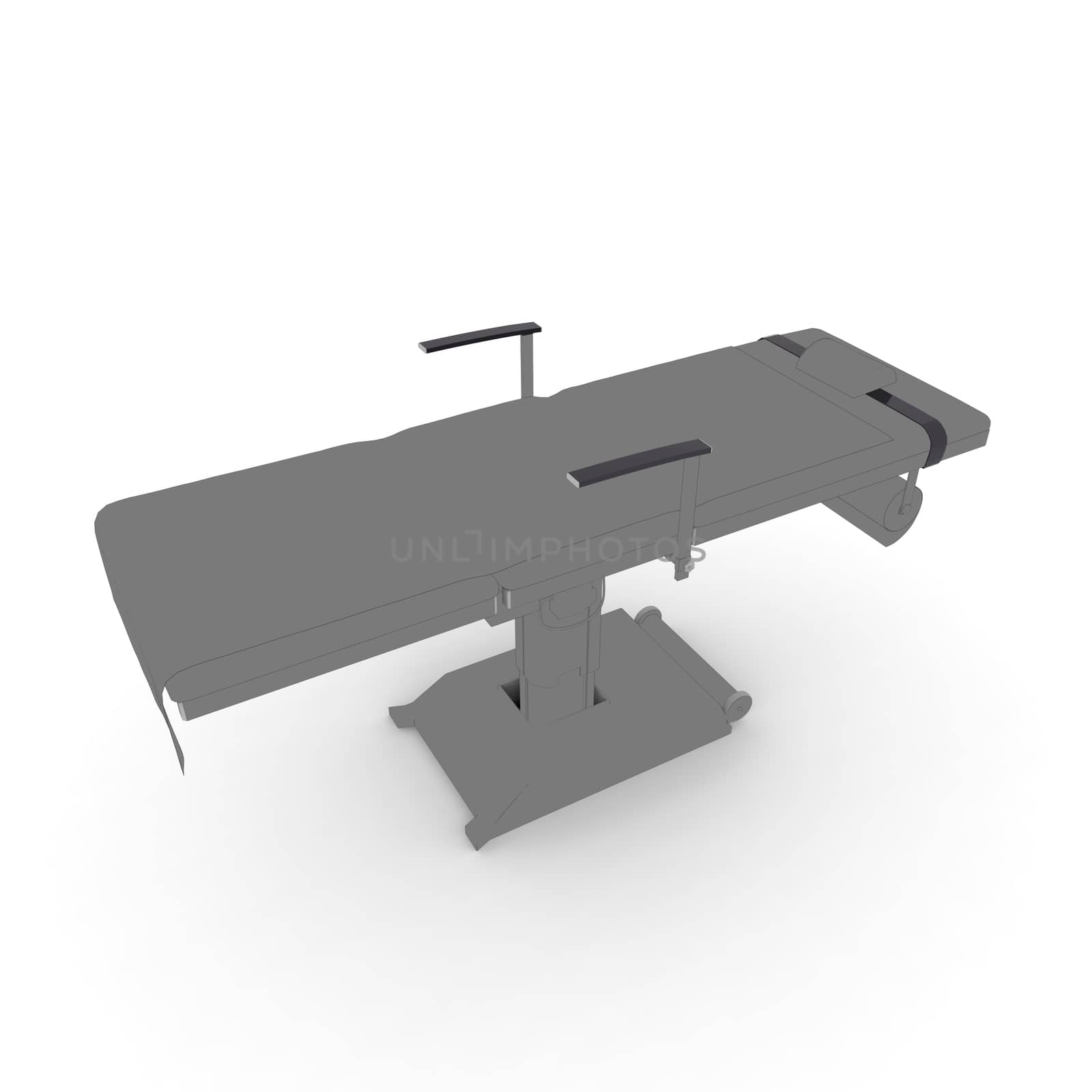 medical table on a white background by totuss