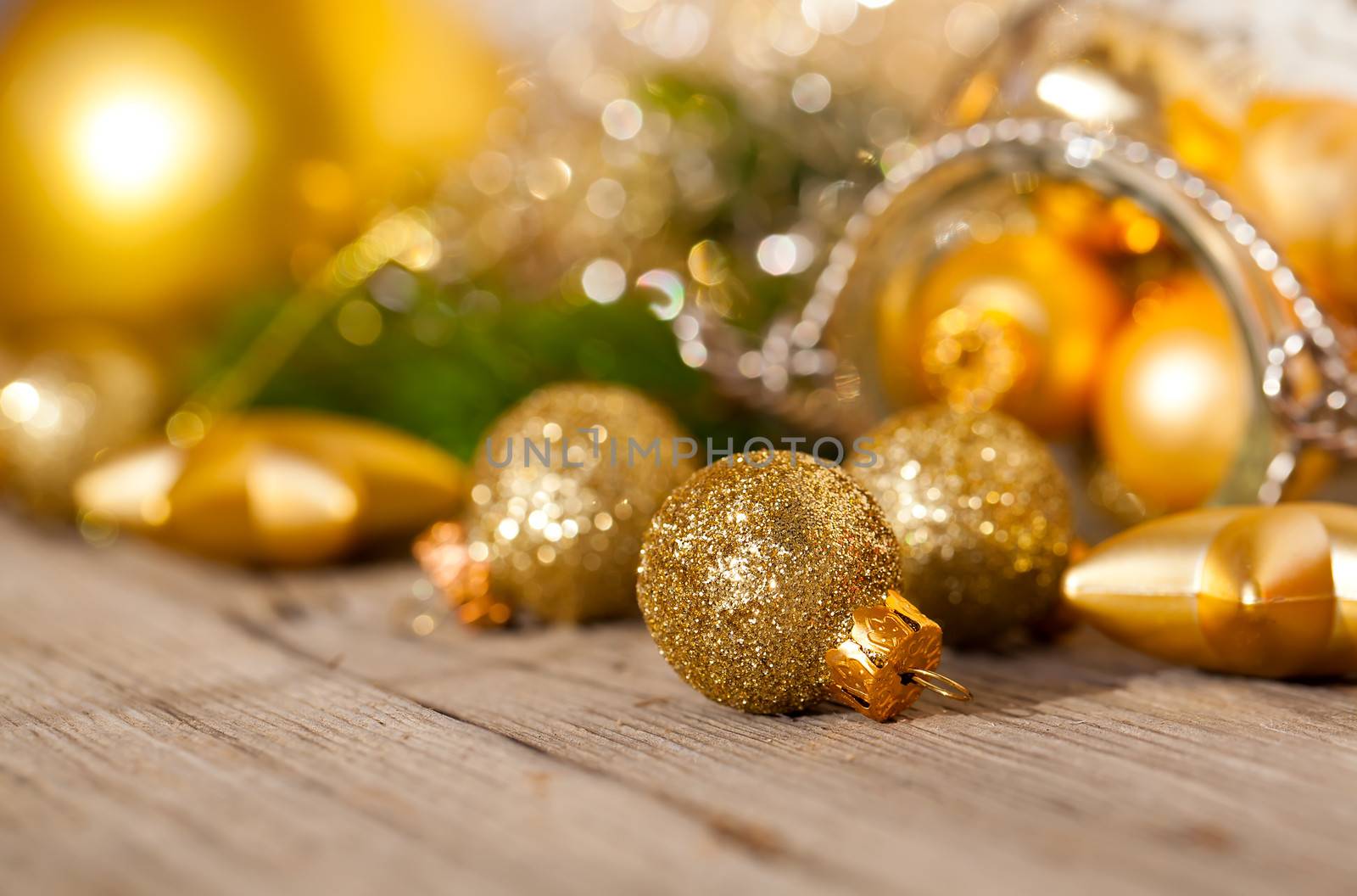 Christmas decoration on wooden background