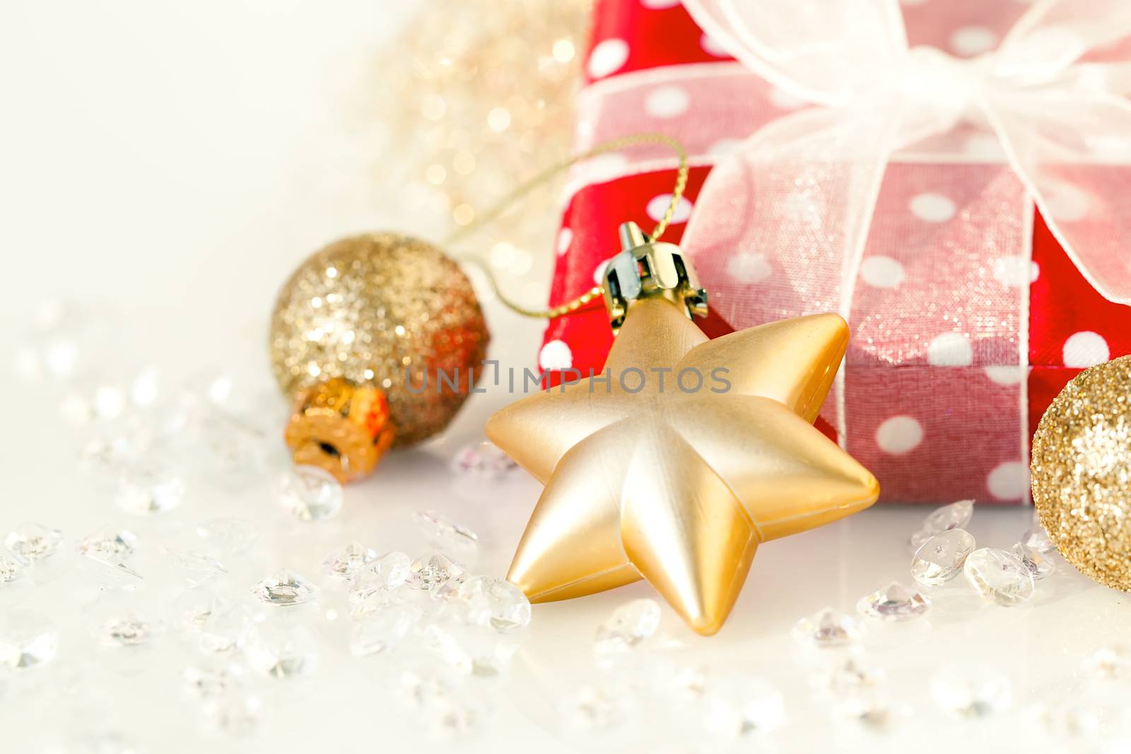 Christmas decoration on abstract background