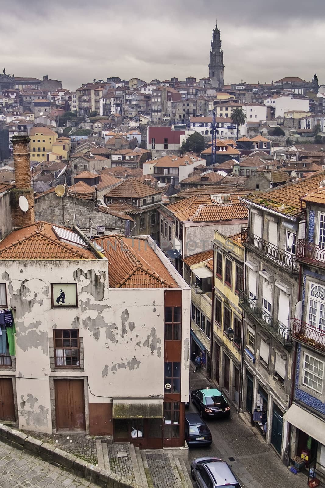 Oporto, December 2012. Downtown general view, UNESCO World Heritage Site.
