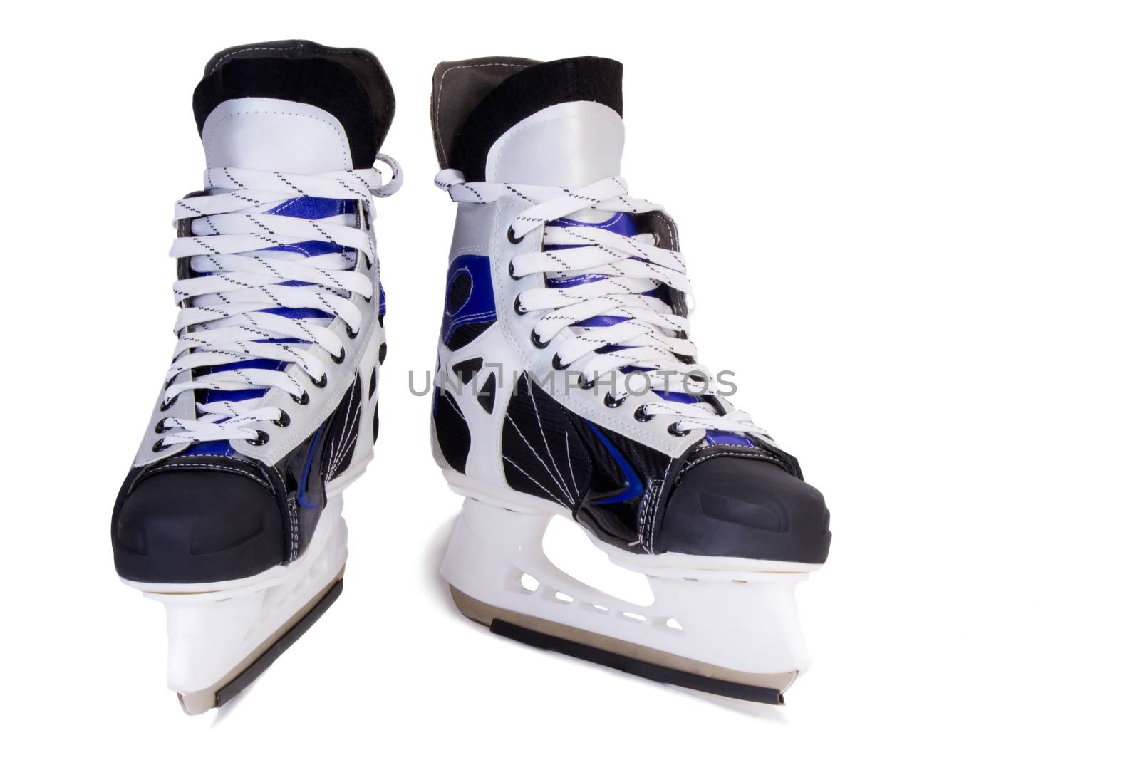 Comfortable and beautiful men's skating boots. Presented on a white background.
