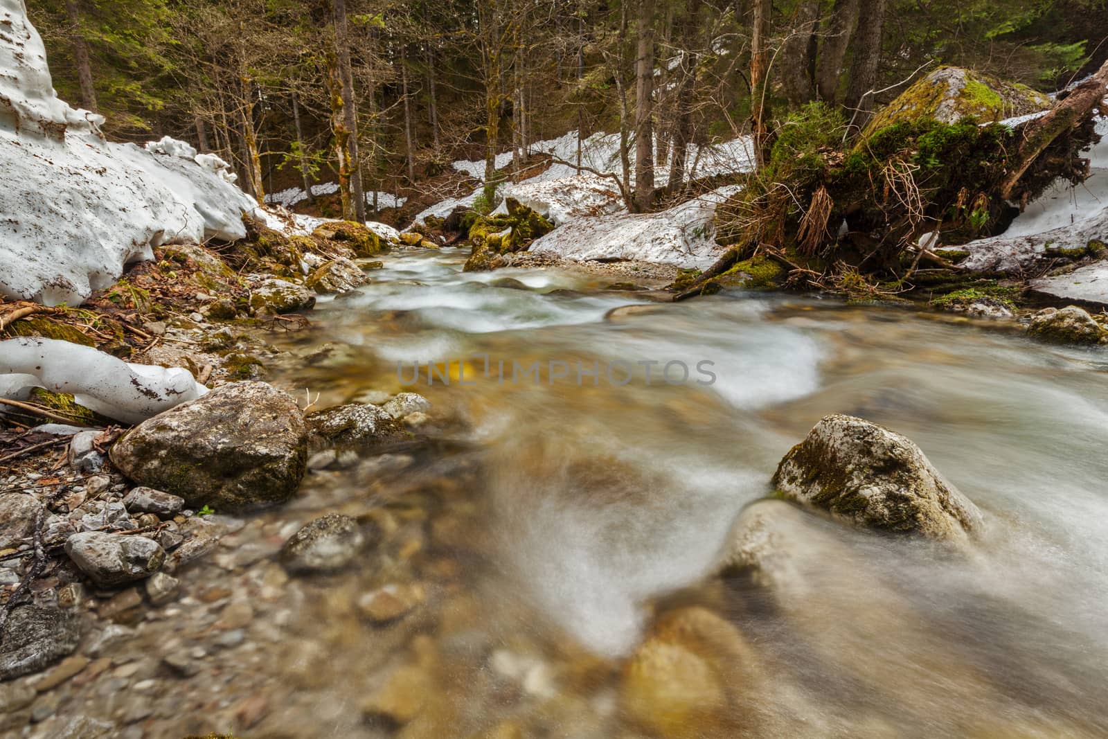 Cascade of Sibli-Wasserfall. Rottach-Egern, Bavaria,  Germany by dimol