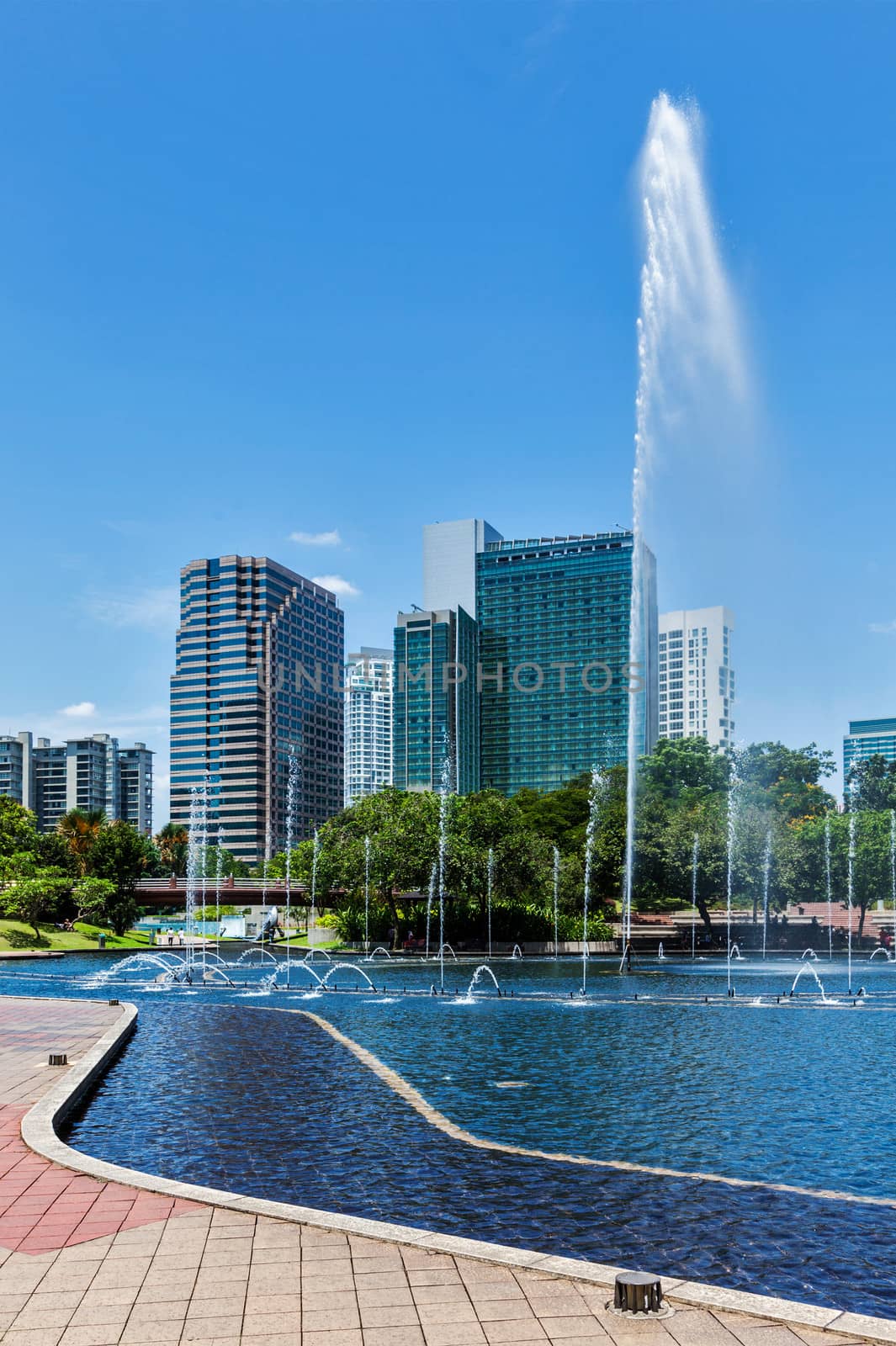 Skyline of Central Business District of Kuala Lumpur, Malaysia