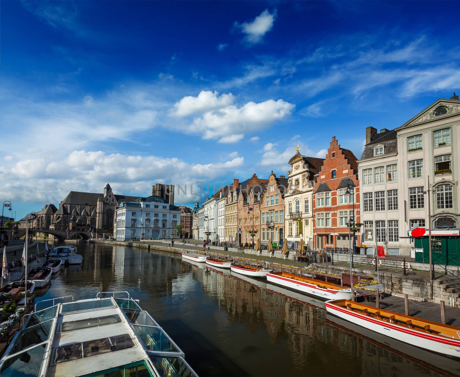 Ghent canal. Ghent, Belgium by dimol