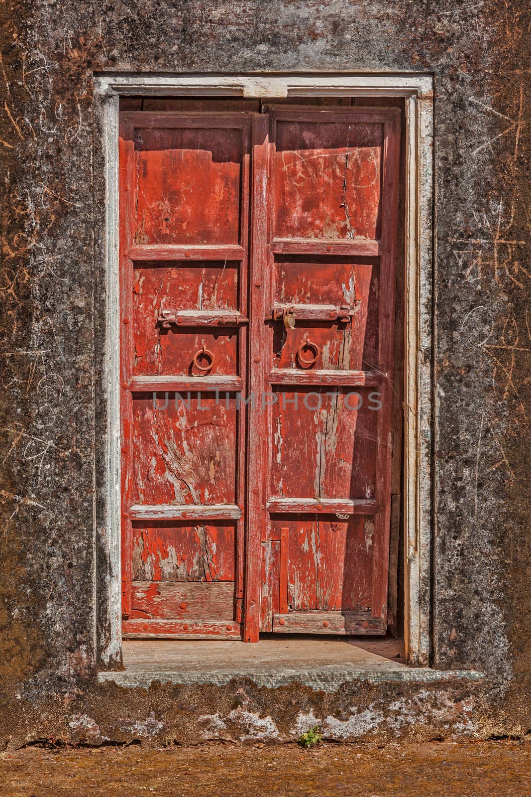 Wooden old door vintage background  by dimol