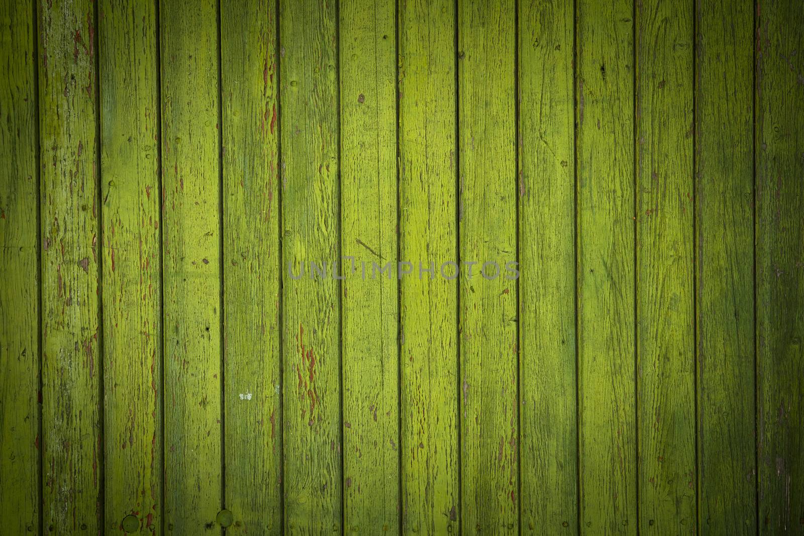 Background picture made of old green wood boards