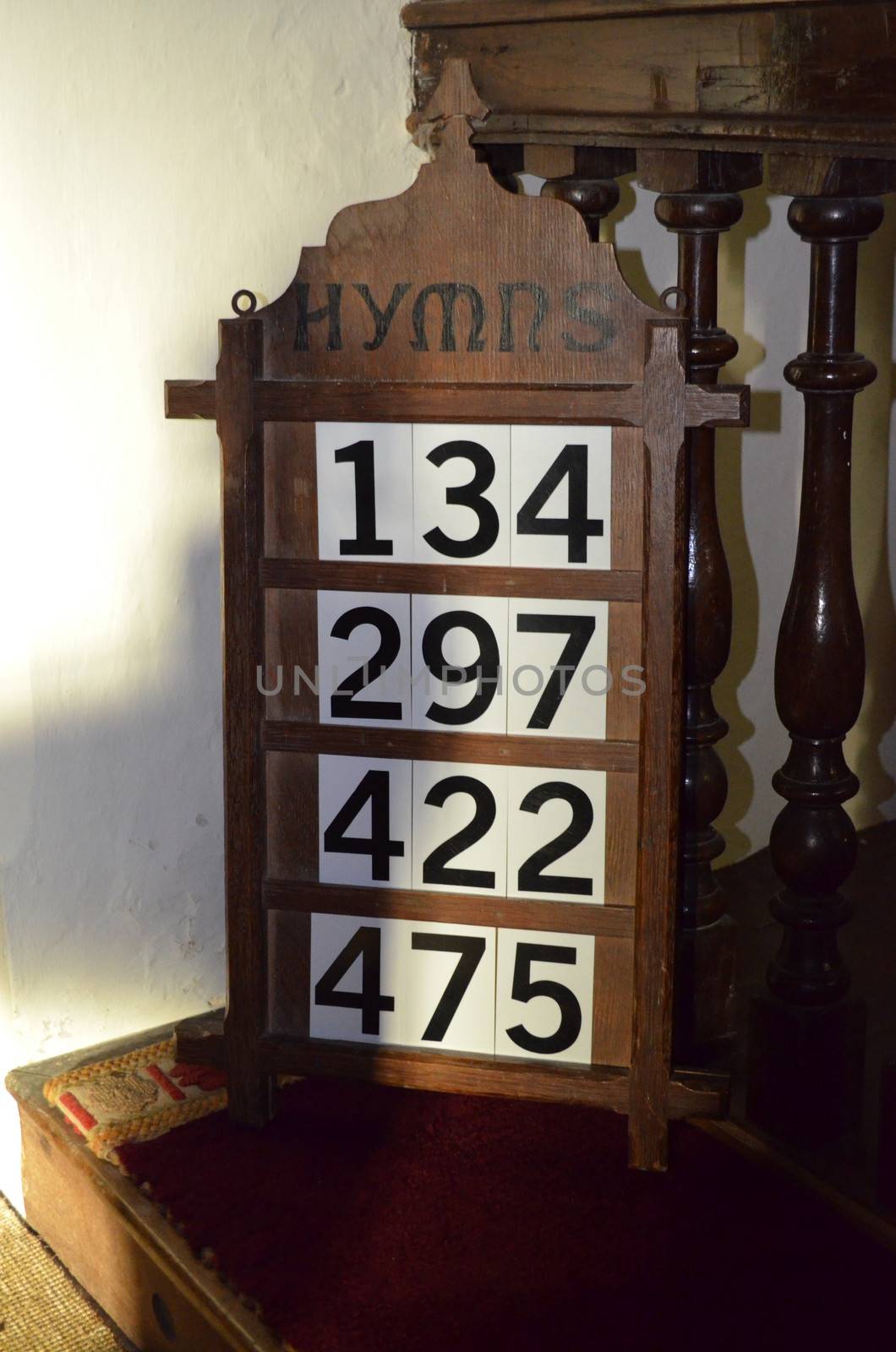 Hymn numbers board by bunsview