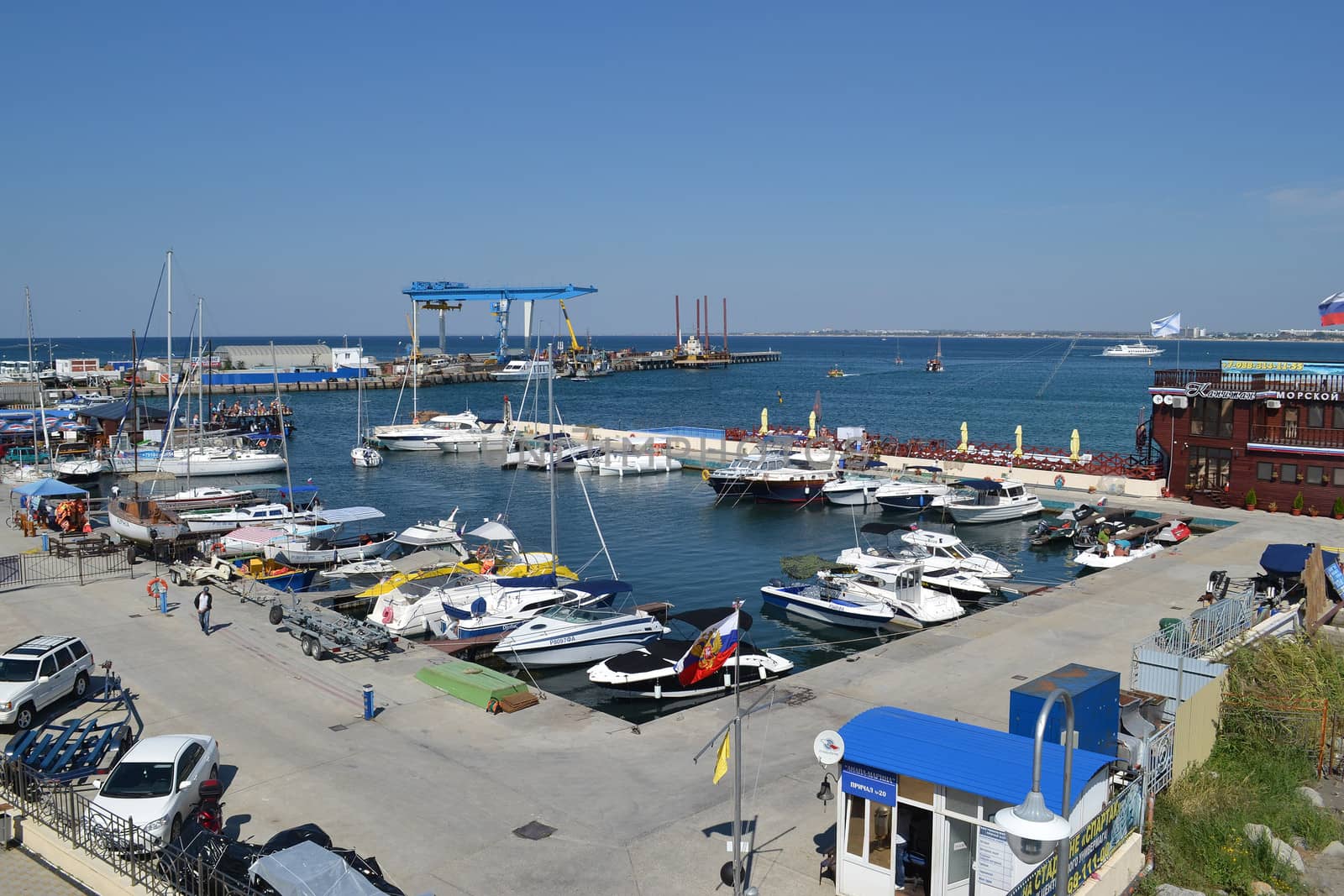 Port, the mooring in Anapa, Krasnodar Krai.