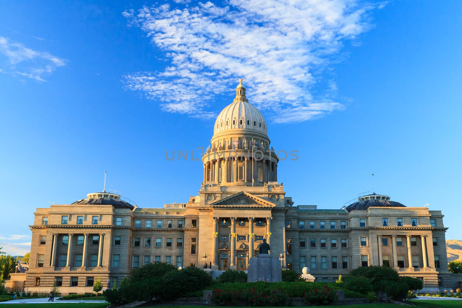 Boise, Idaho, United States - JUNE 29, 2012: The Renaissance Revival Capitol building reflects Idaho's political, social, and economic history.