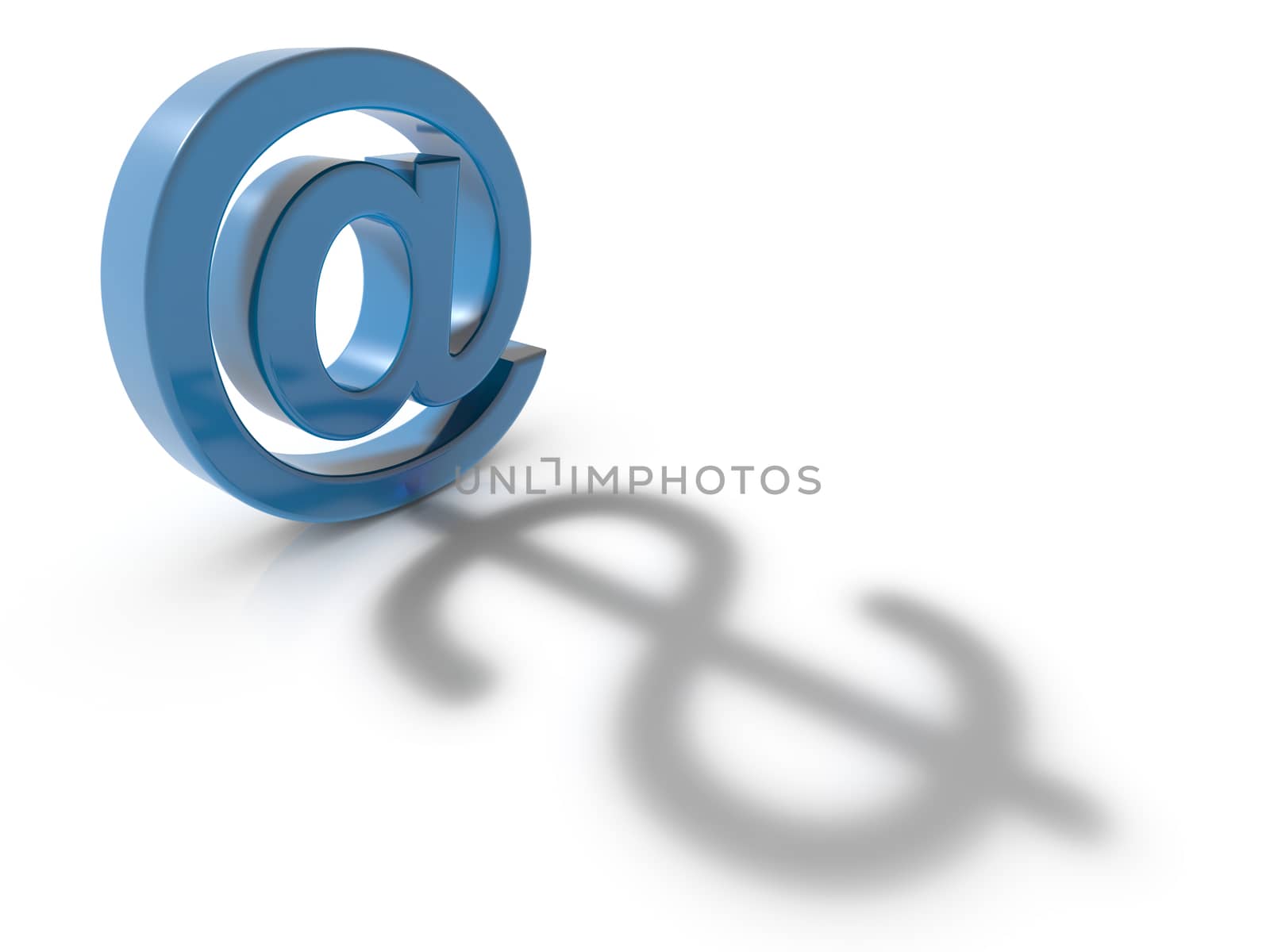 concept for E-Commerce of a email address symbol and a dollar symbol combined