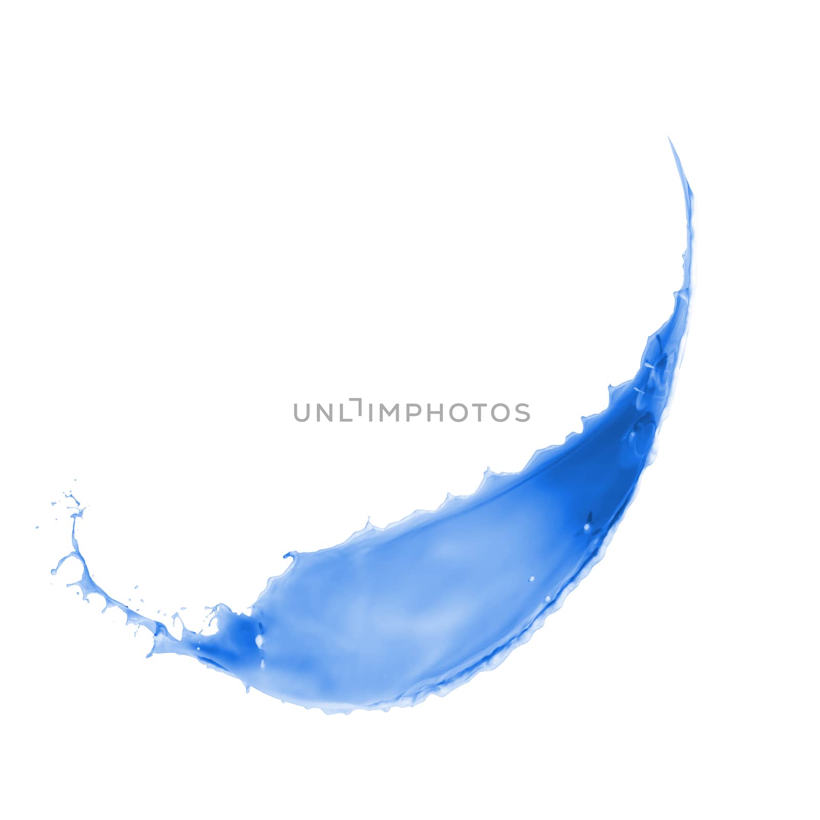 blue paint splash isolated on white background