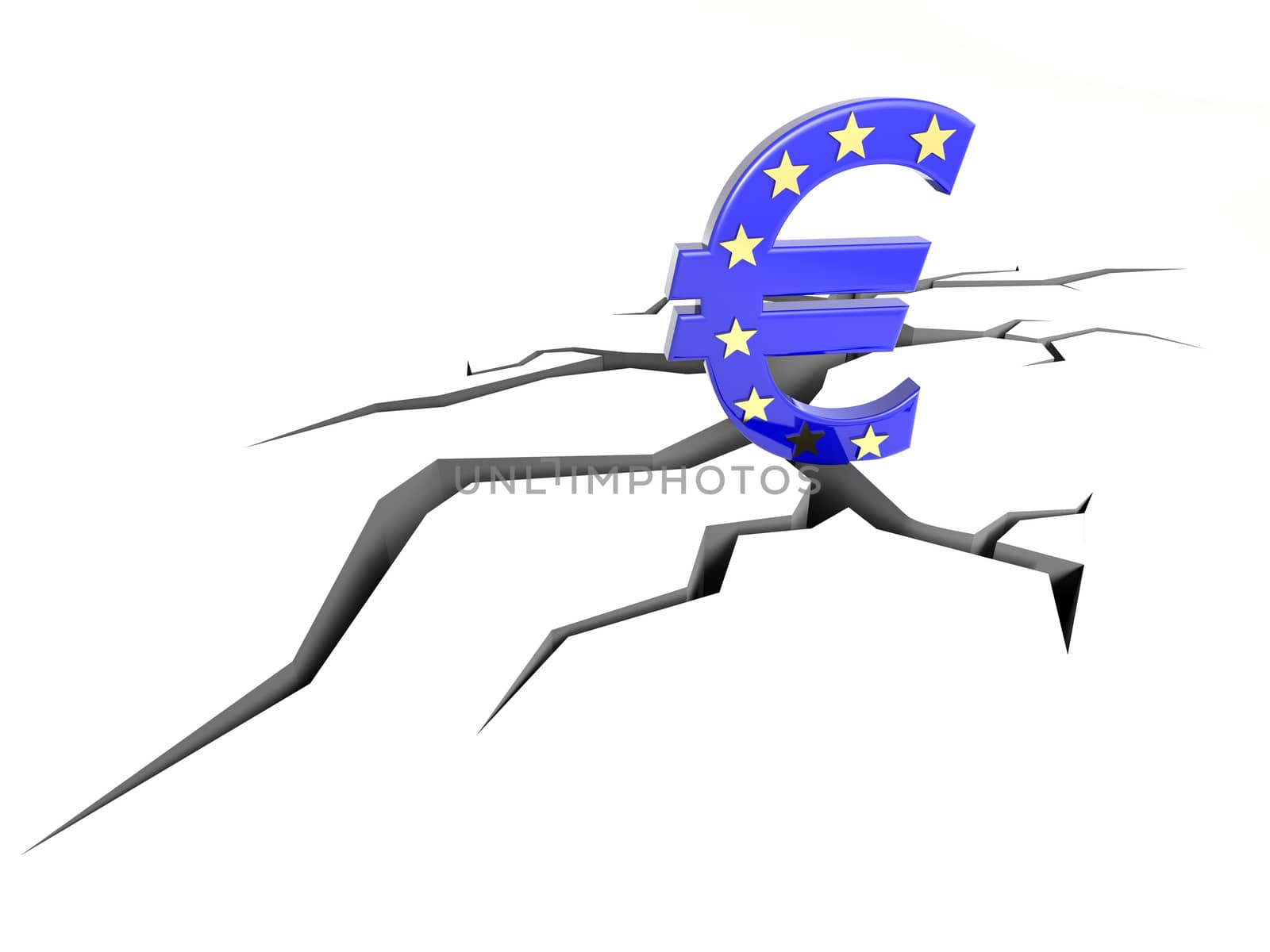 euro symbol cracked floor problems in the EU