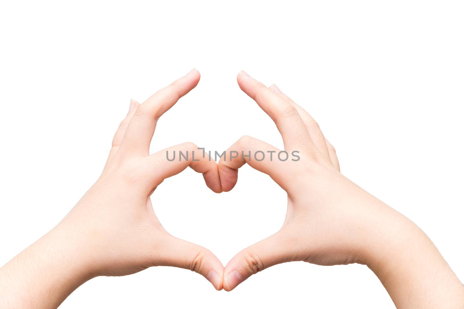 Hands making a heart shape by IVYPHOTOS