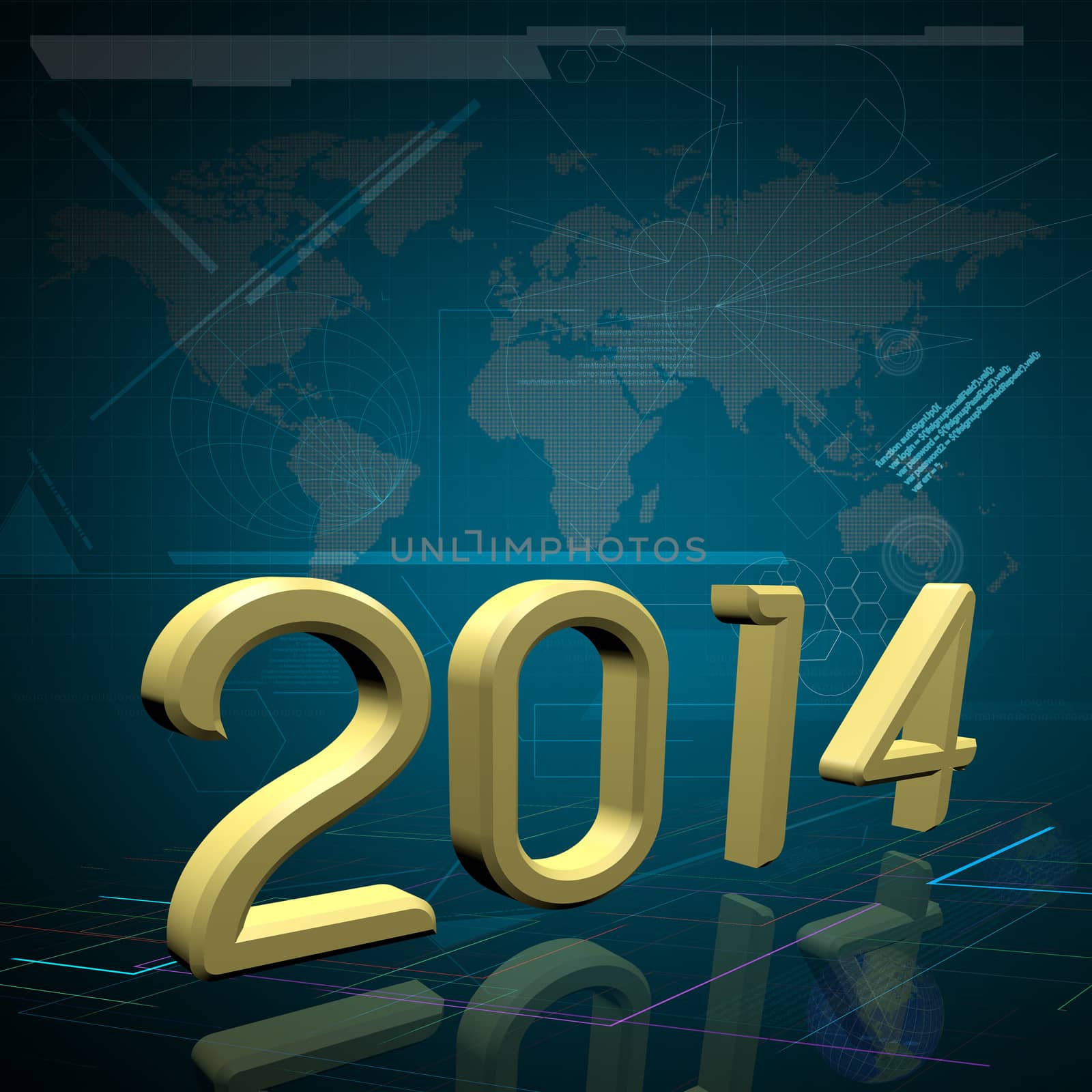 2014 the Year on Technology Background