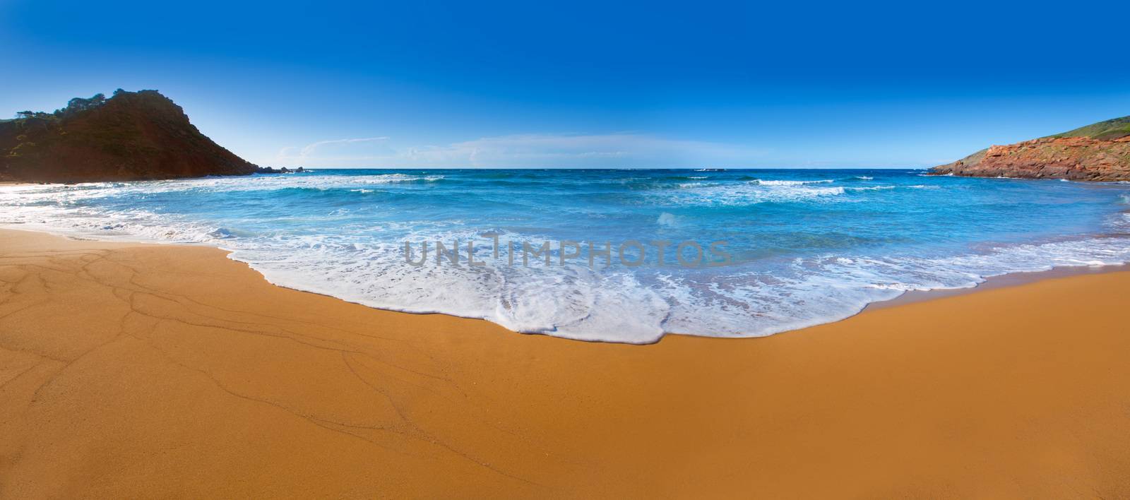 Cala Pilar beach in Menorca at Balearic Islands by lunamarina