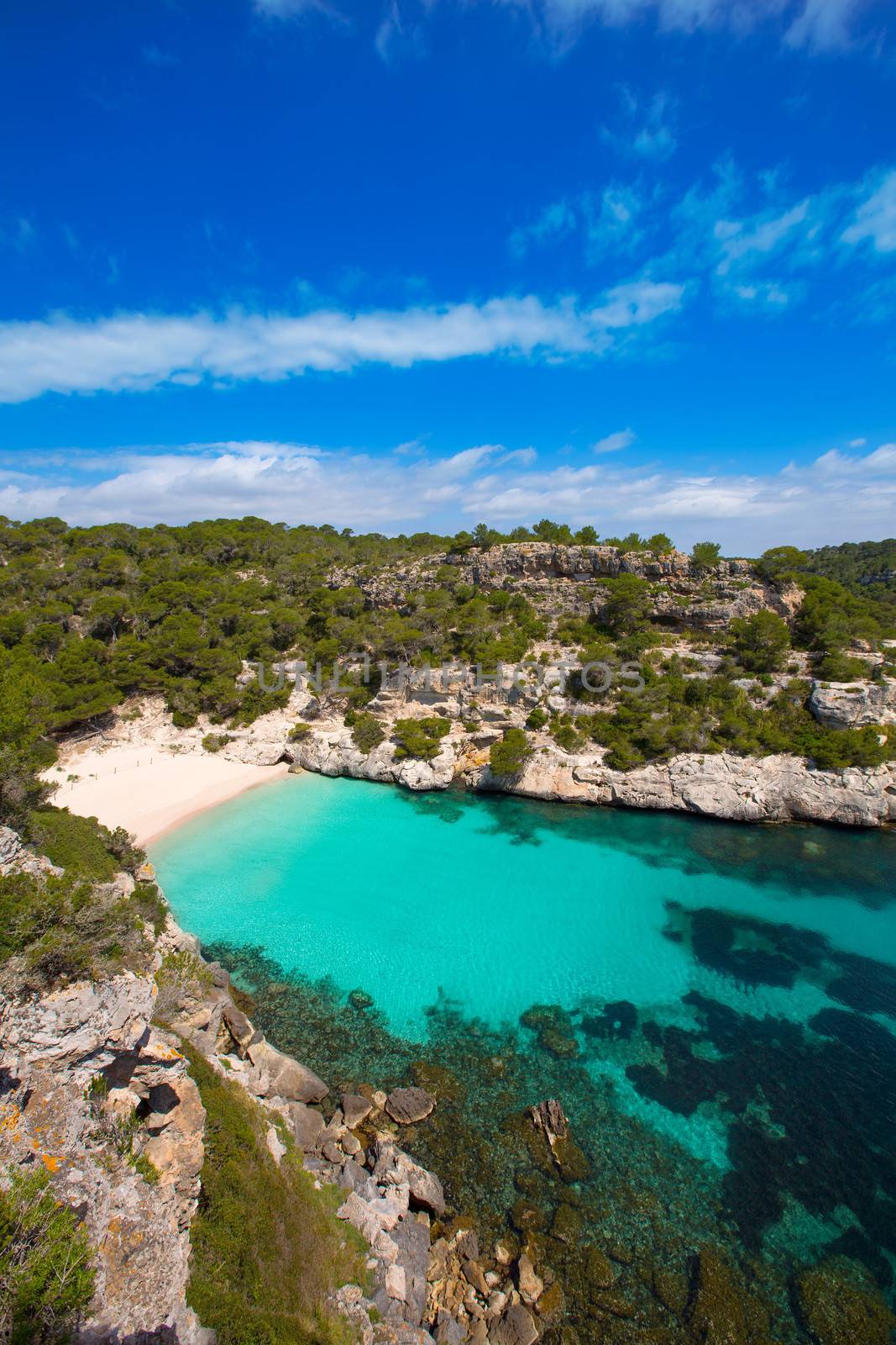 Cala Macarelleta in Menorca at Balearic Islands by lunamarina