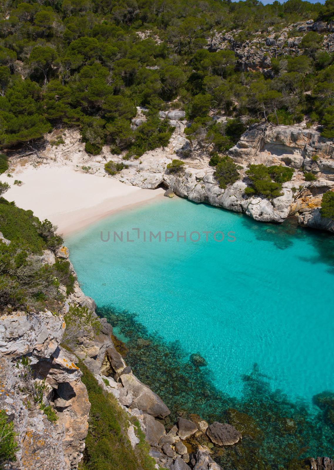 Cala Macarelleta in Menorca at Balearic Islands by lunamarina