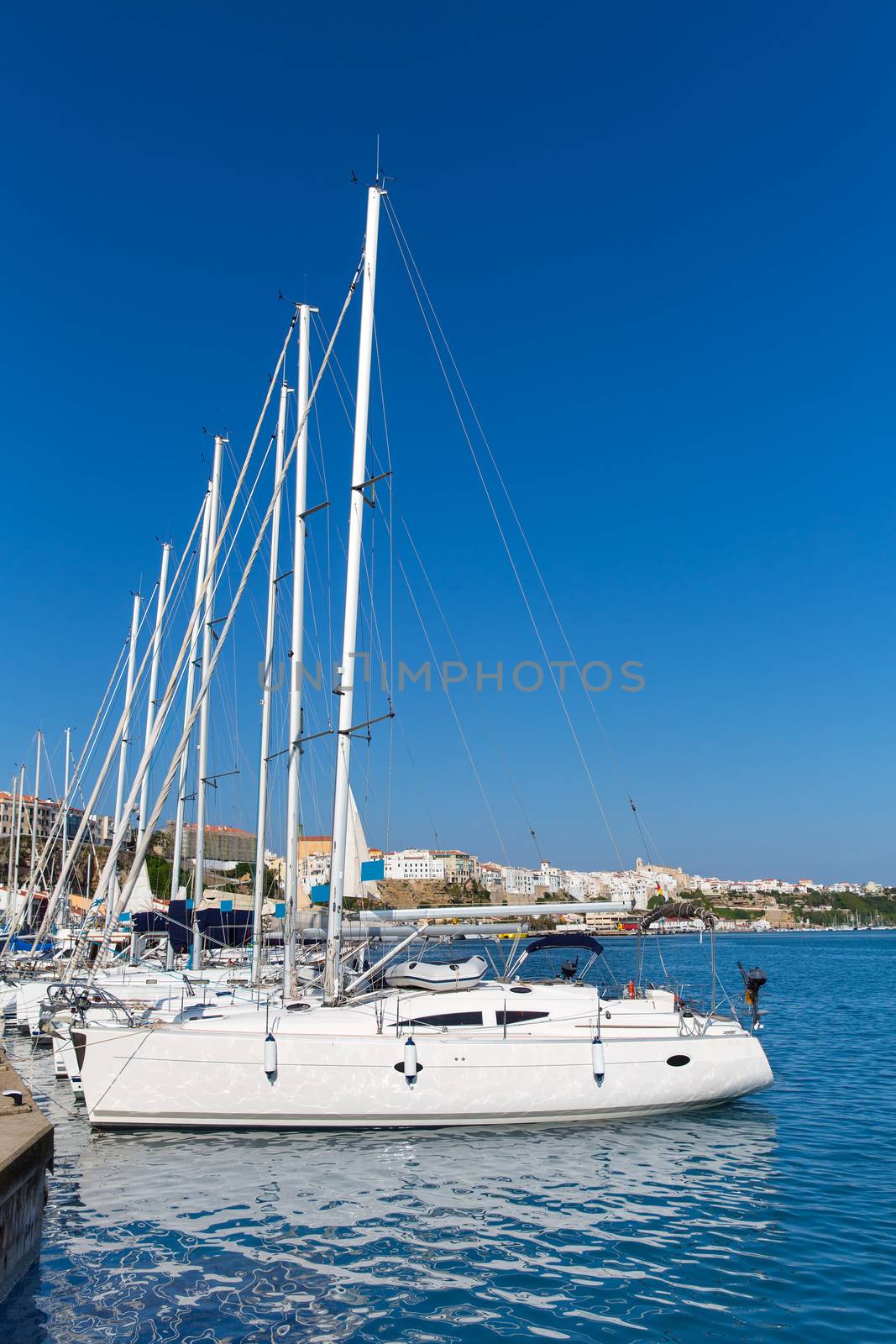 Mao Port of Mahon in Menorca at Balearic islands by lunamarina