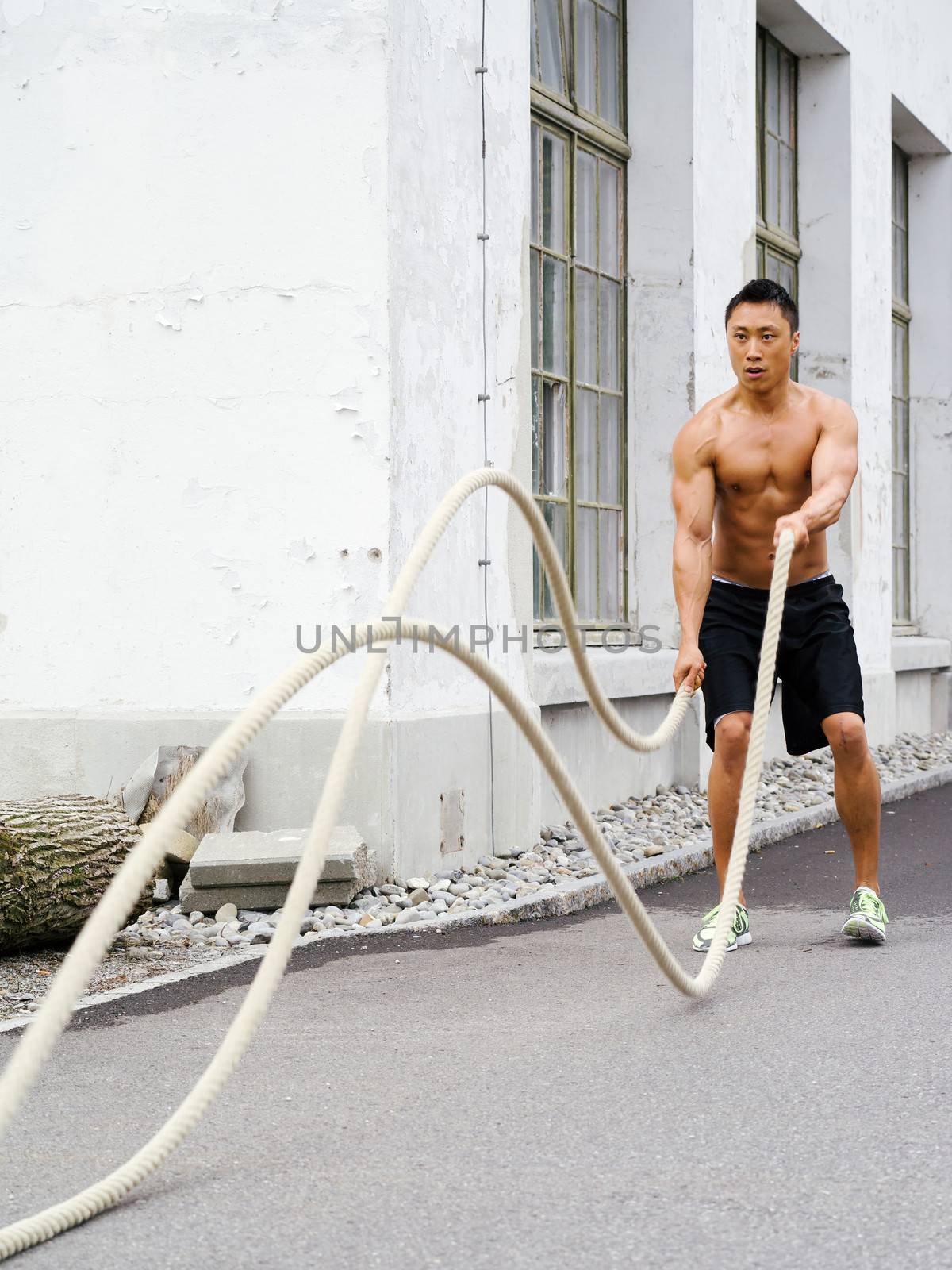 Working out with training ropes by sumners