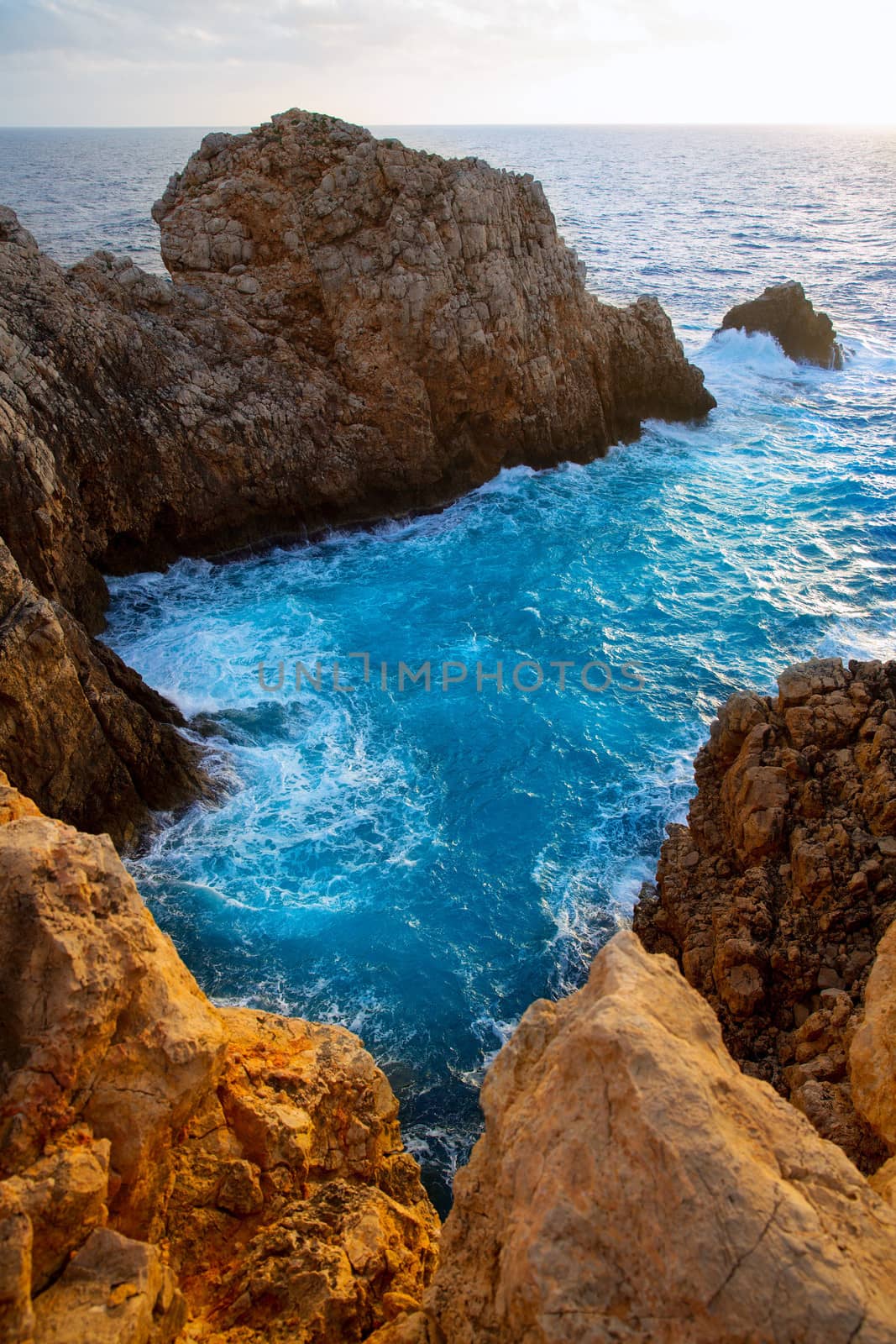 Menorca Punta Nati sunset in Balearic Islands by lunamarina