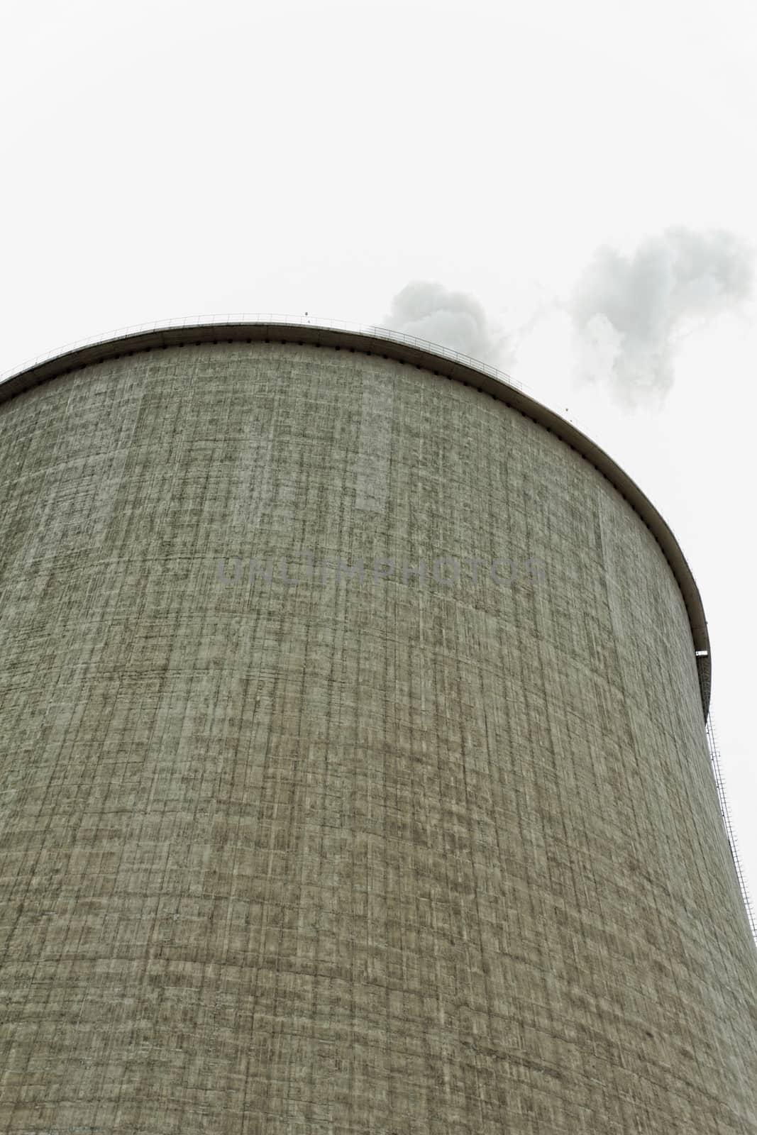 Details of a huge cooling towers of a power plant