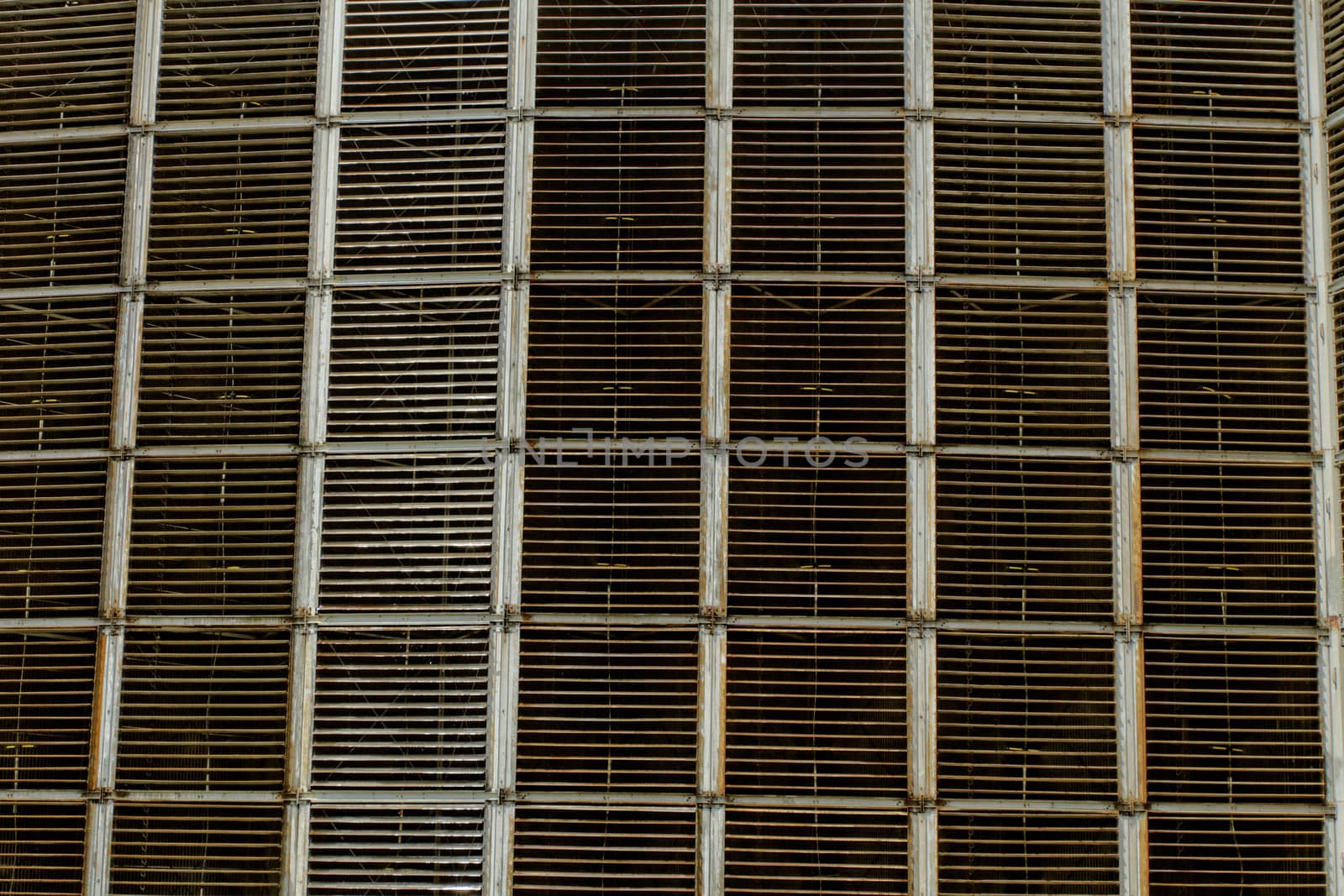 Details of a huge cooling towers of a power plant (cooling fins)