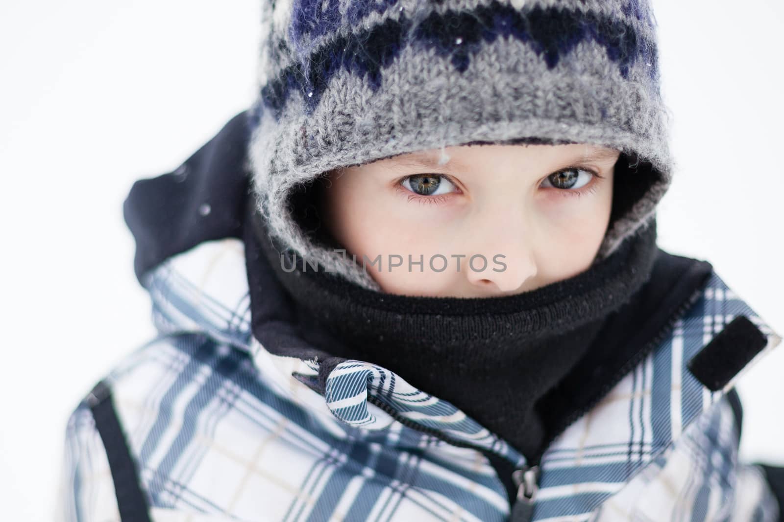 Boy on a cold winter day by Talanis