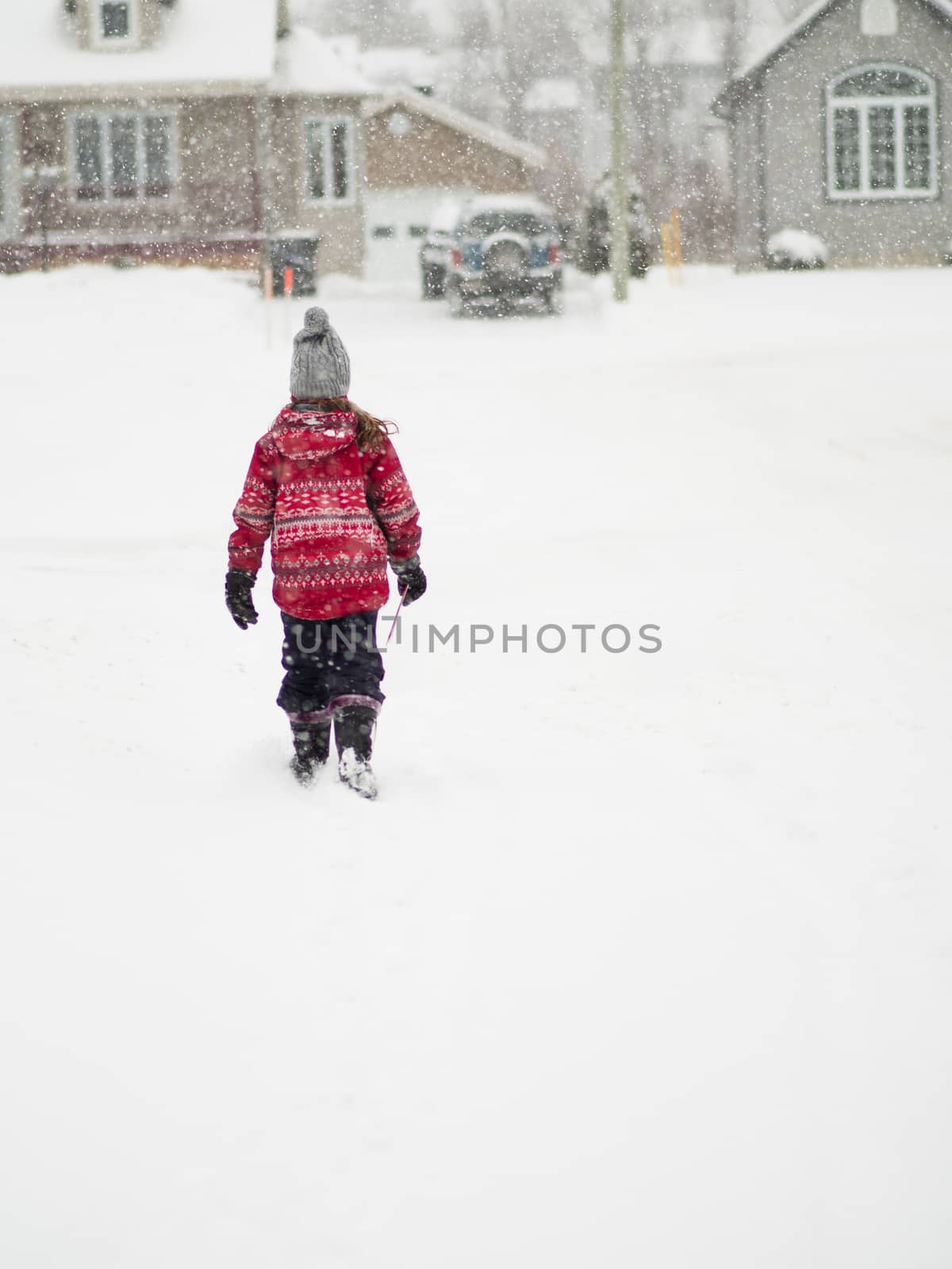 Young girl in the snow by Talanis