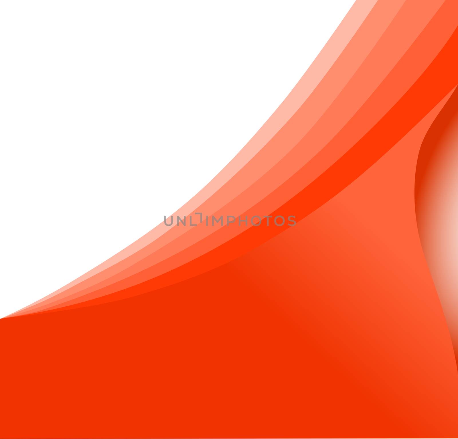 Abstract orange wave isolated on a white background