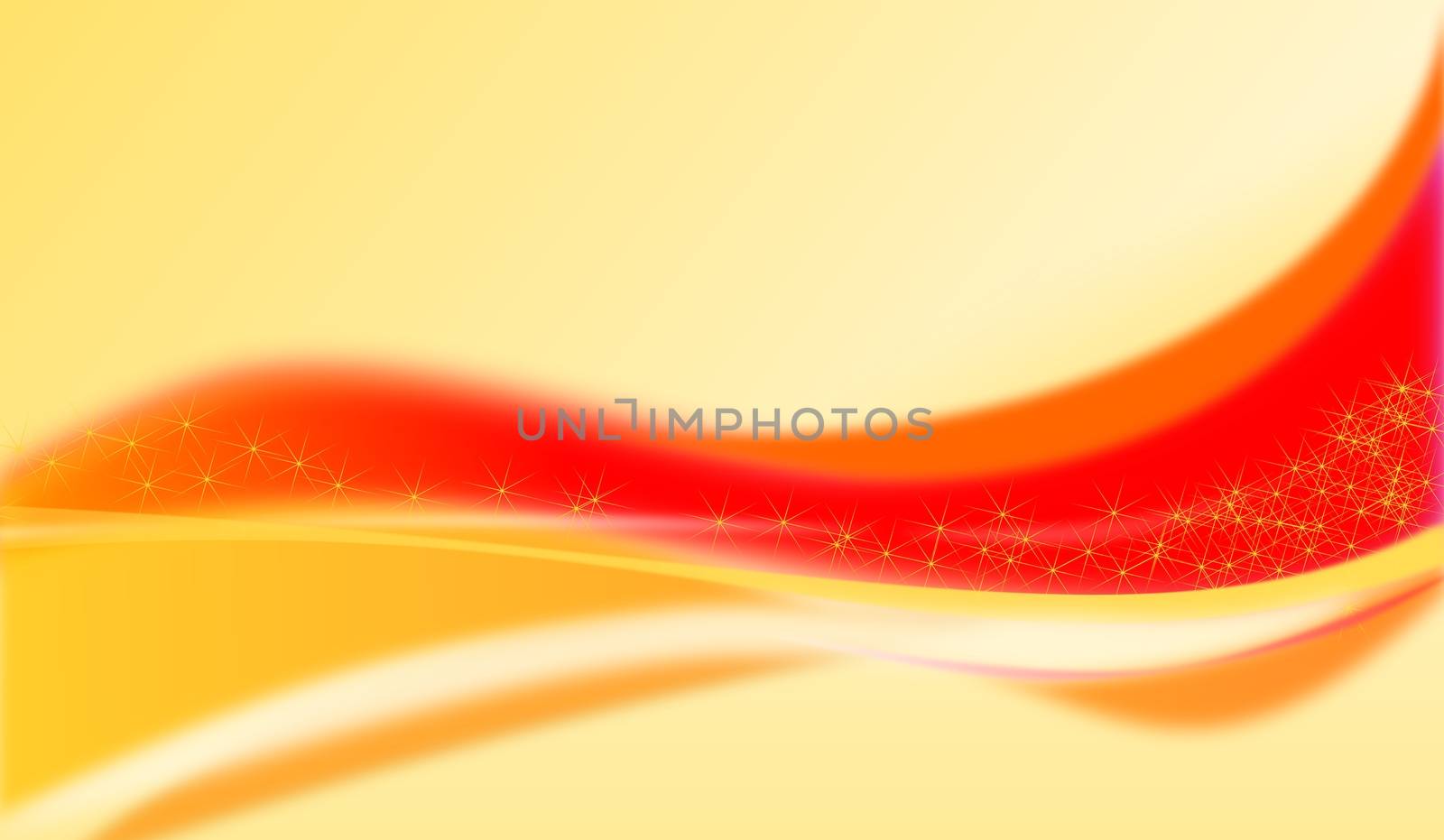 Abstract composition. Illustration with orange and red color.