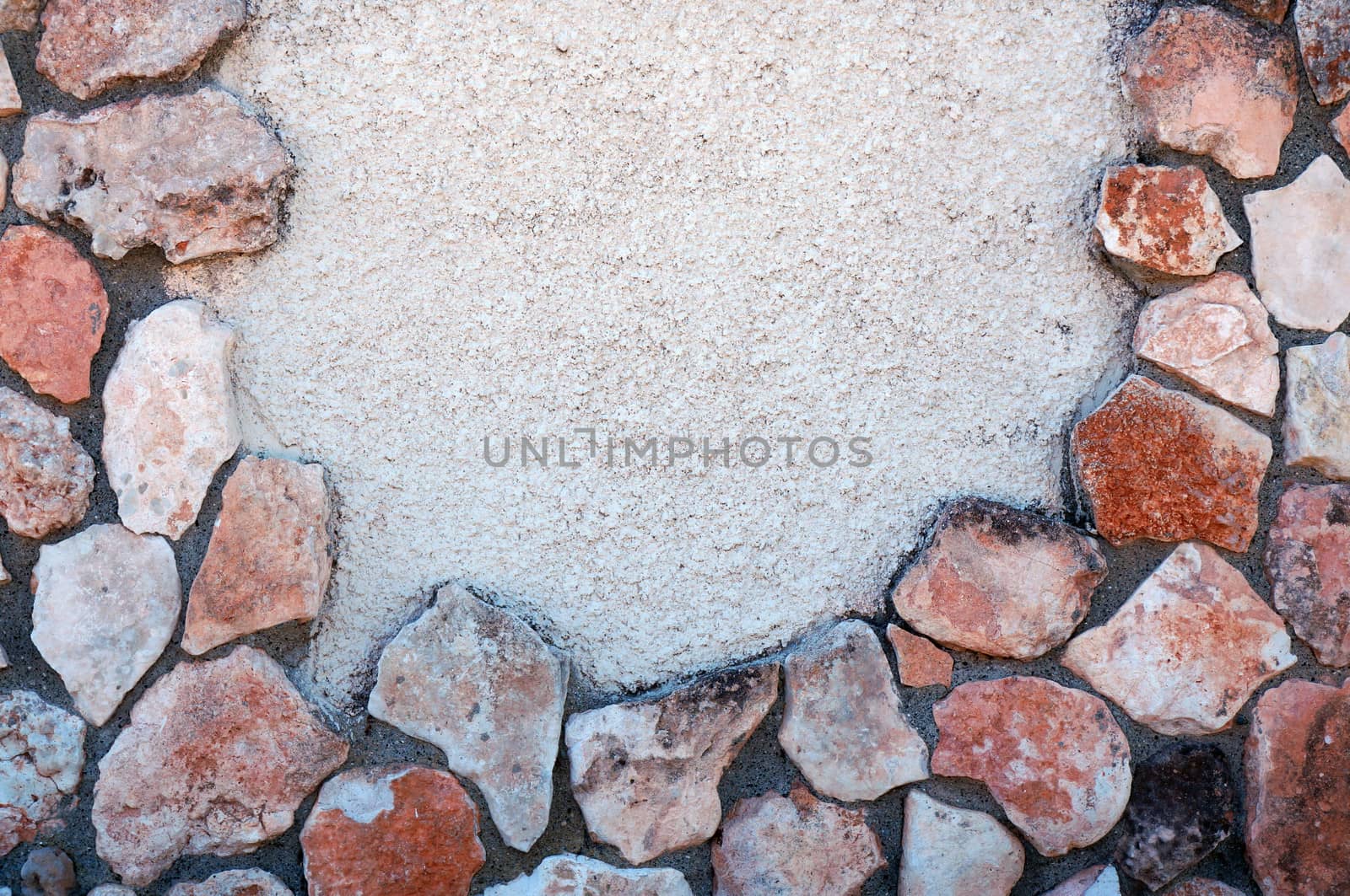Wall texture with big stones                 