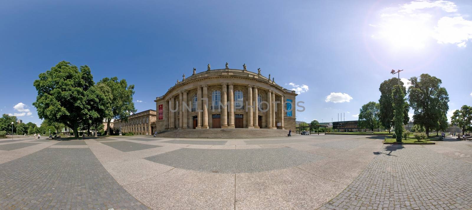 STUTTGART, GERMANY - May 19: Panorama of the Opera building on May 19, 2009 in Stuttgart, Germany.