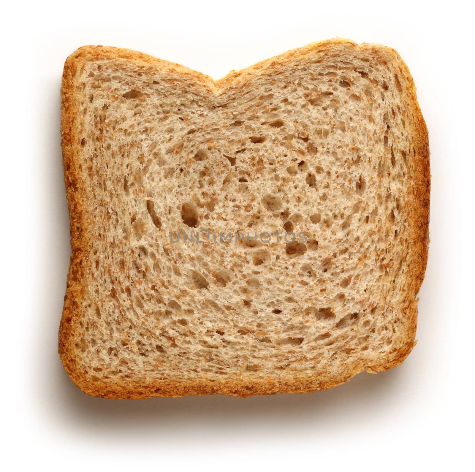 Bread slice on white background