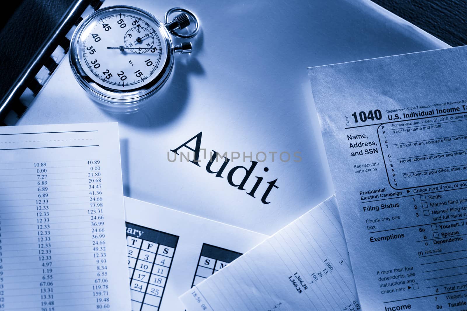 Operating budget, calendar, stopwatch and audit
