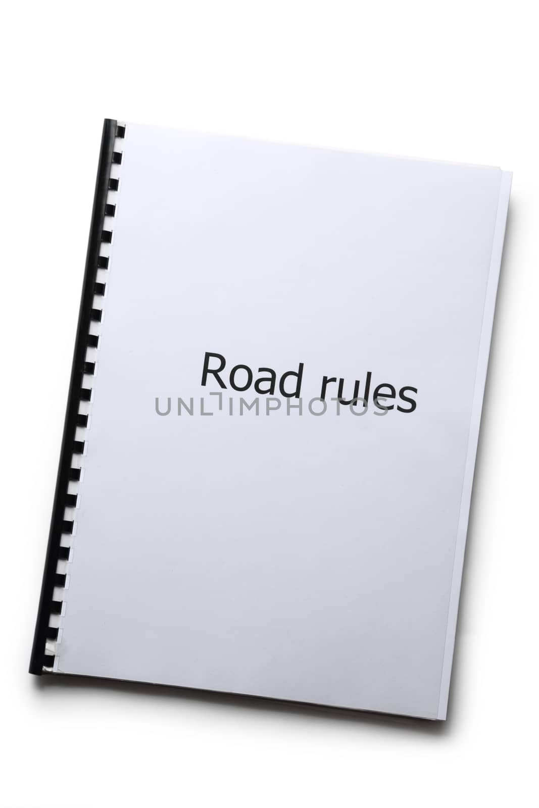 Road rules register on white